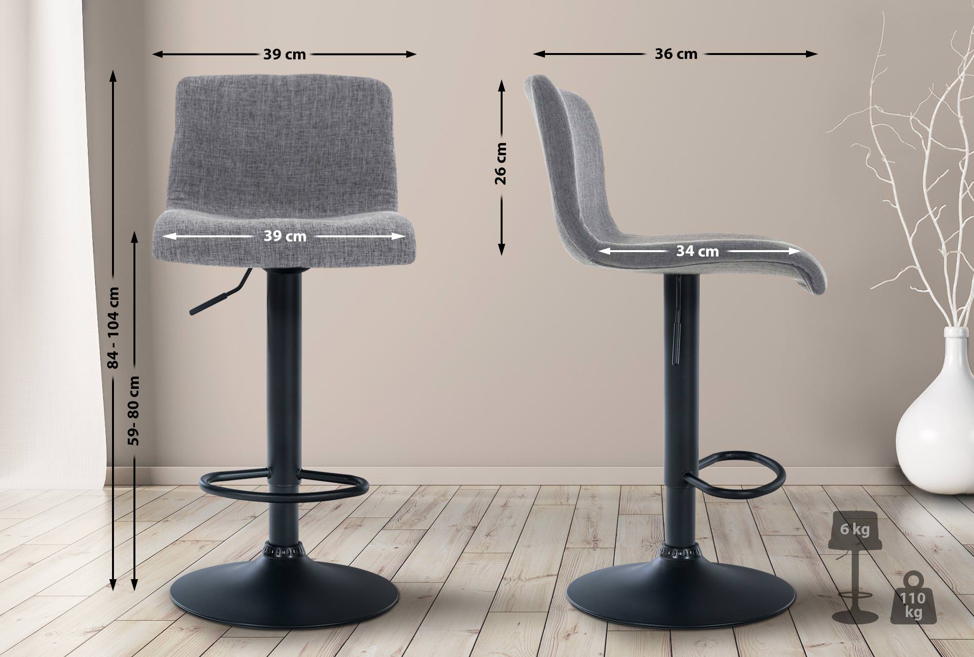Taburete de Bar Hover en Tela