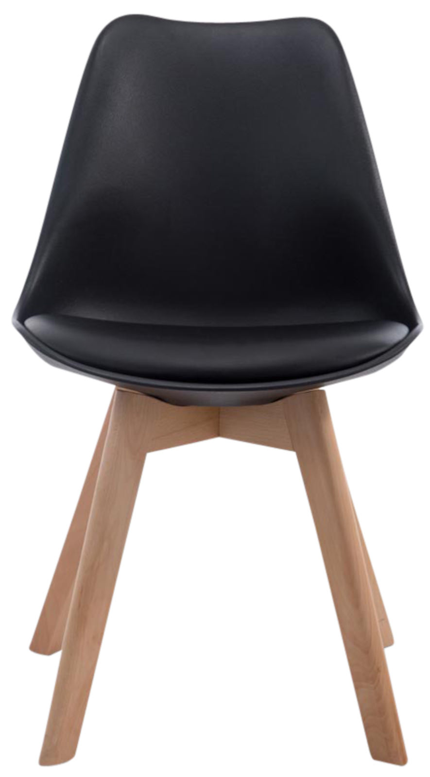 Set de 4 sillas de comedor Borneo en polipiel