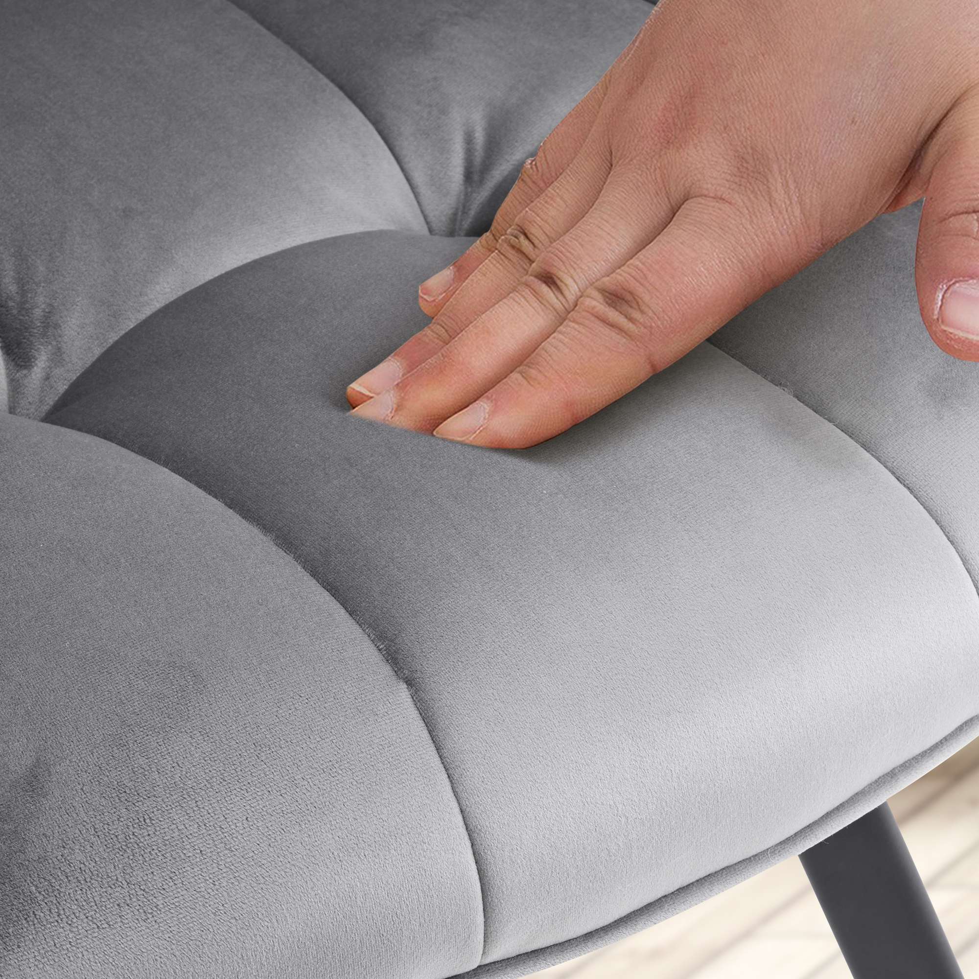 Silla de comedor de terciopelo Jordi