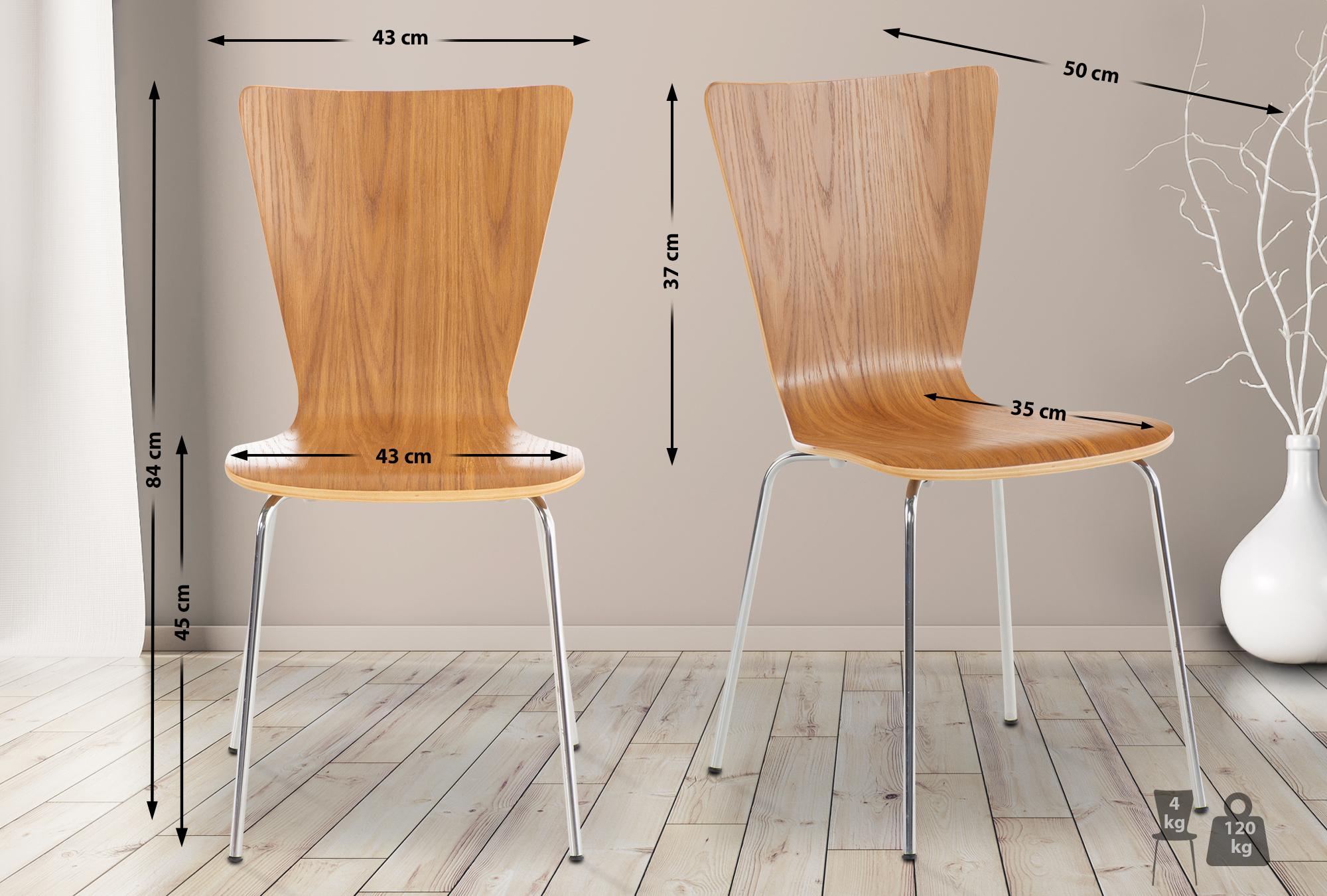 Silla Apilable Aaron Roble