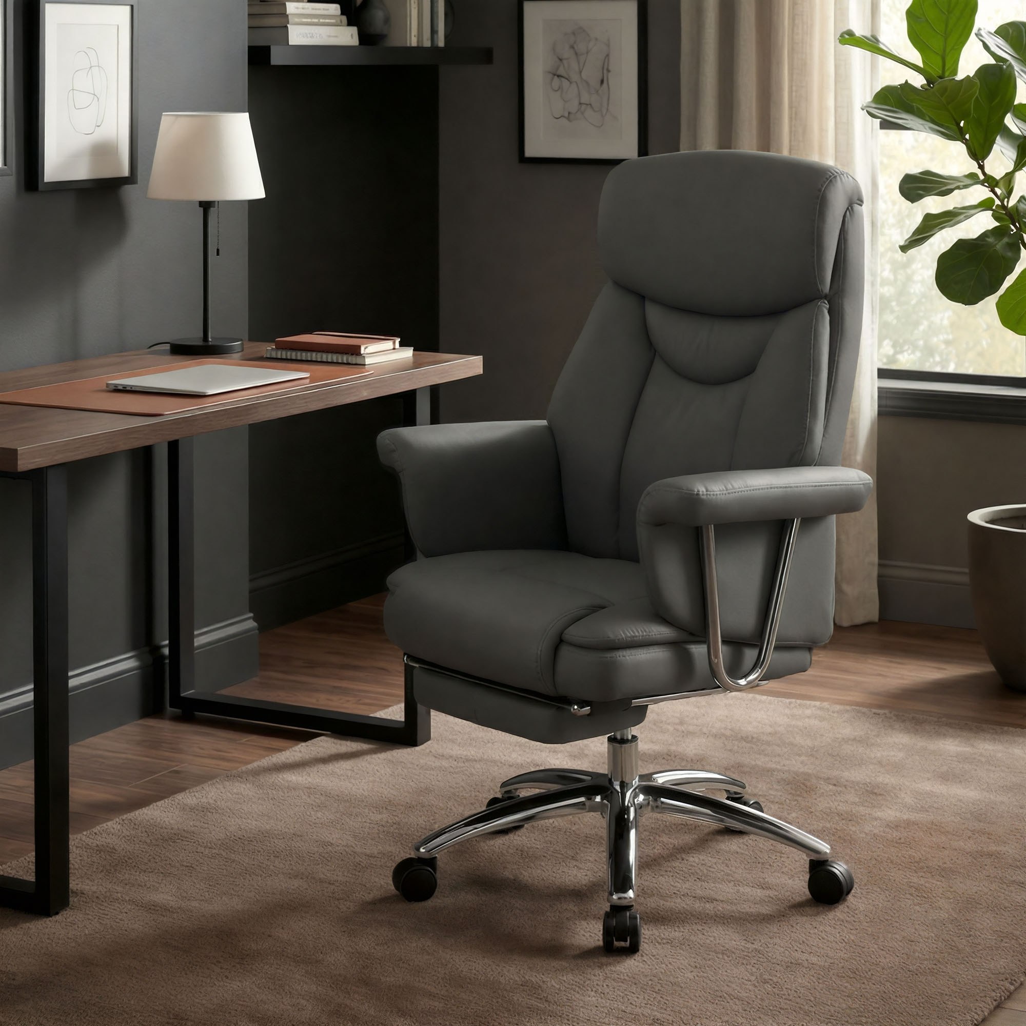 Silla de Oficina Dahra Cuero Auténtico
