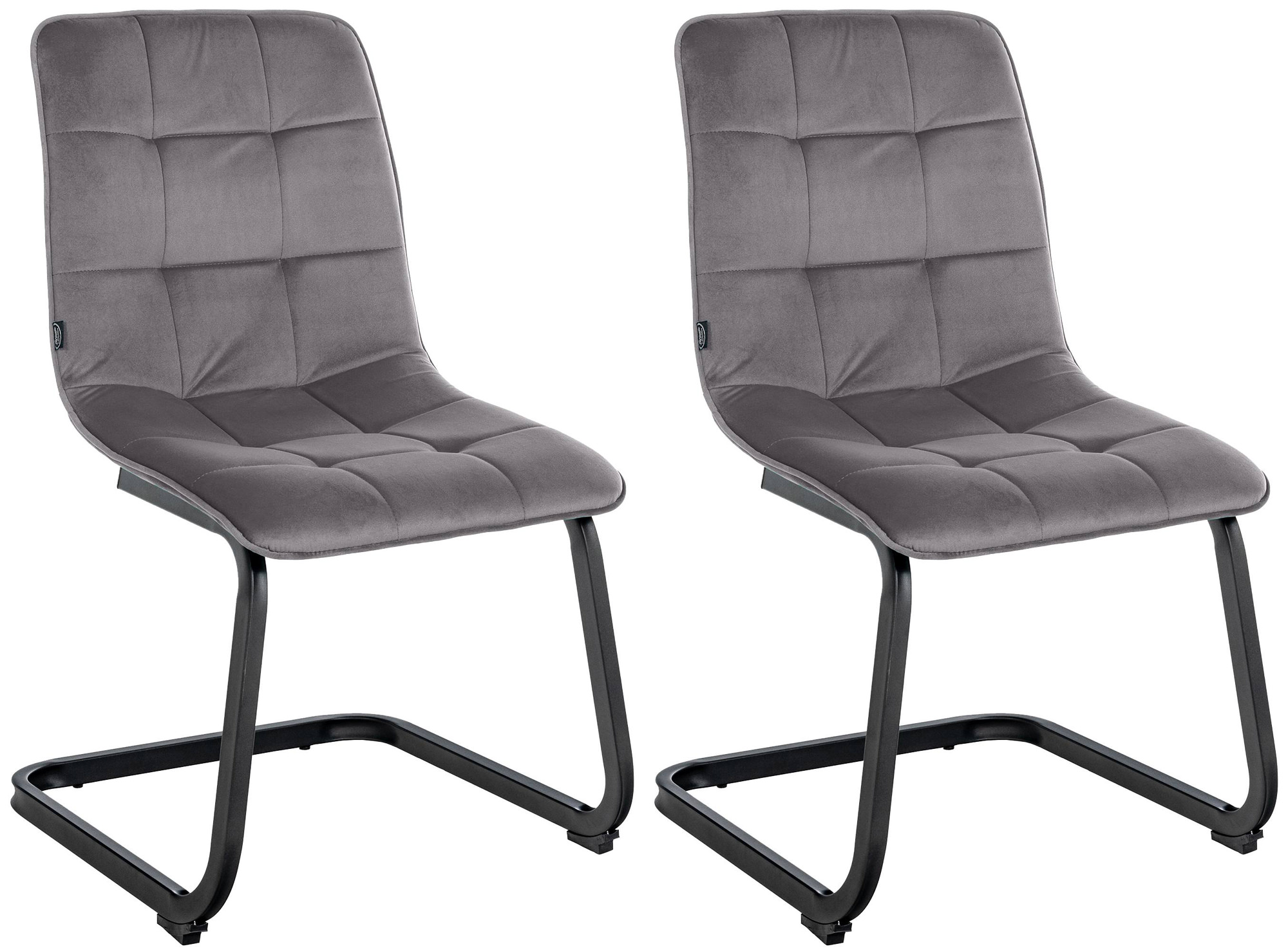 Set de 2 Sillas de comedor Vermont en terciopelo