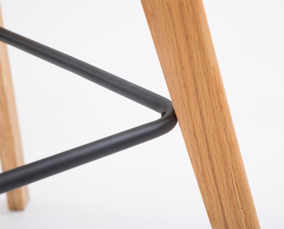 Set De 2 Taburetes De Bar Metz Con Asiento En Polipropileno