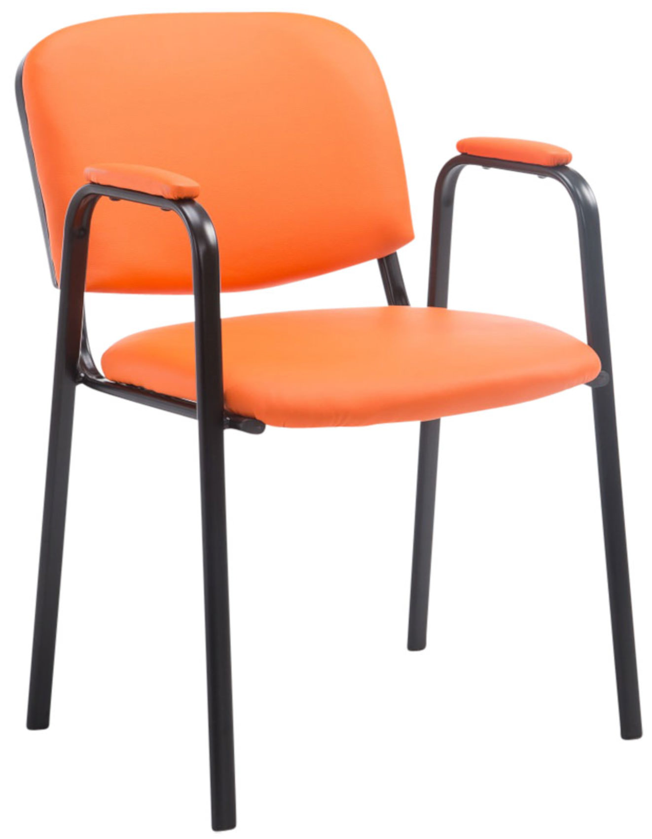 Set de 4 sillas apilables Ken Pro de piel sintética