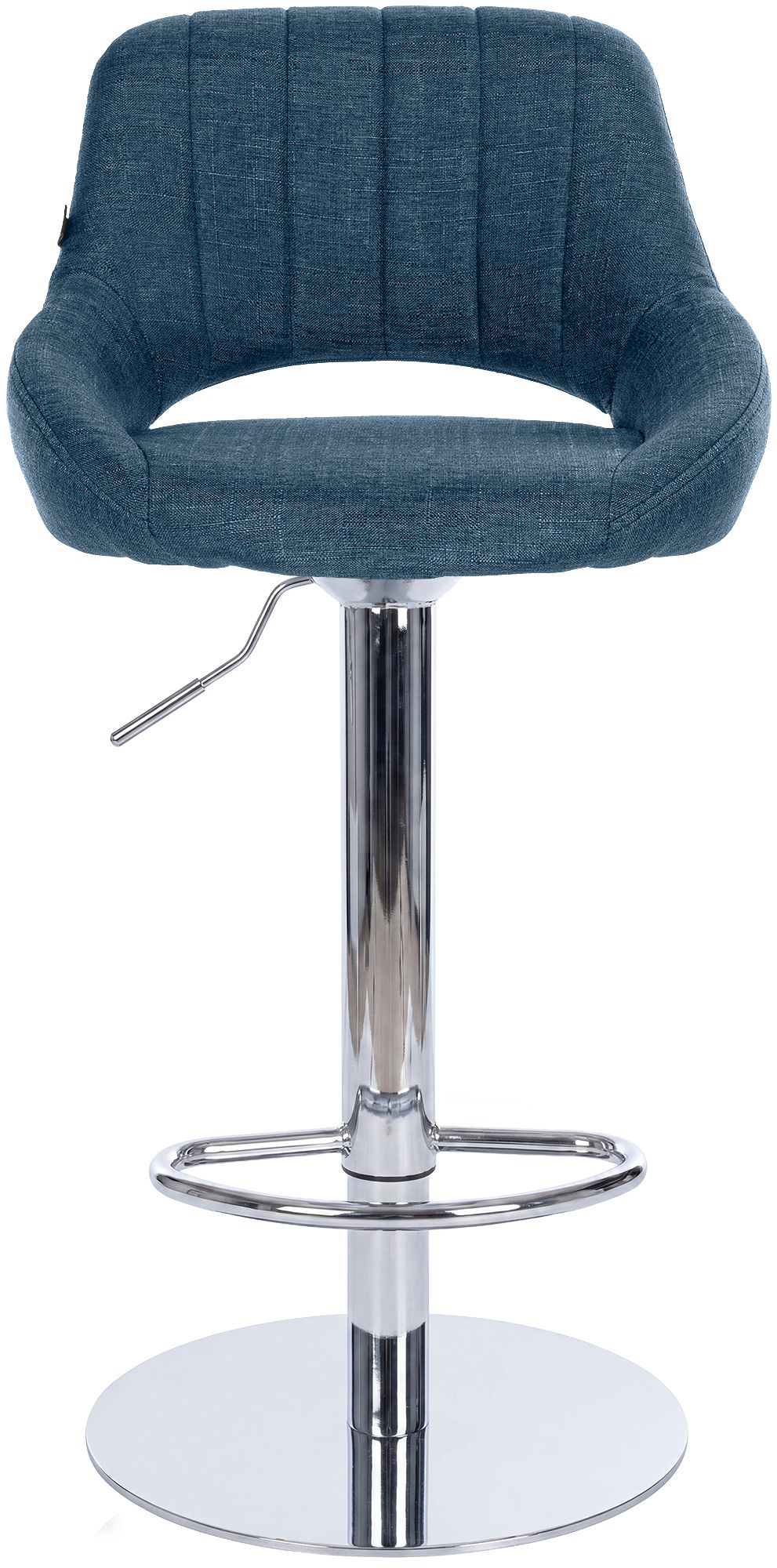 Set de 2 taburetes de bar Milet cromados con base extra pesada
