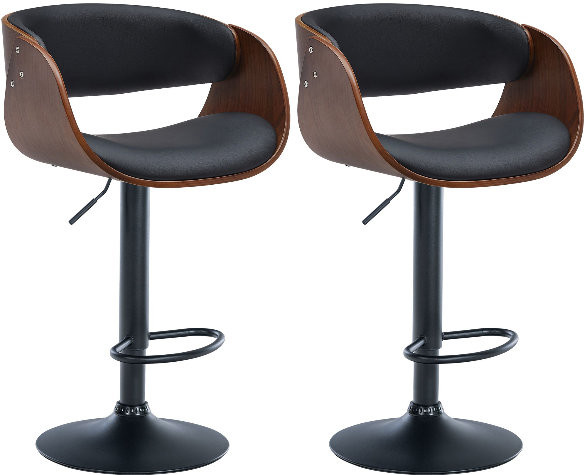 Set de 2 Taburetes de bar Portmore en polipiel