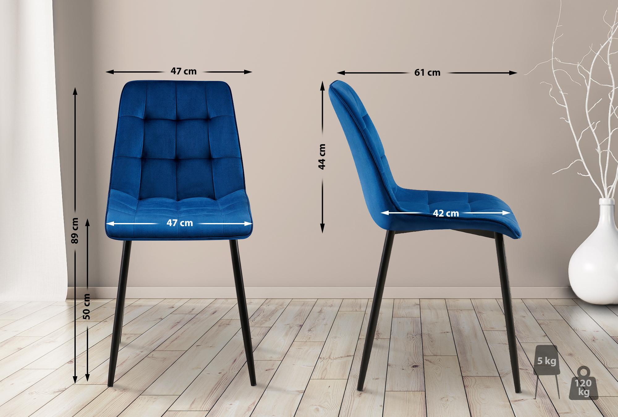 Silla de comedor Gifford con funda de terciopelo