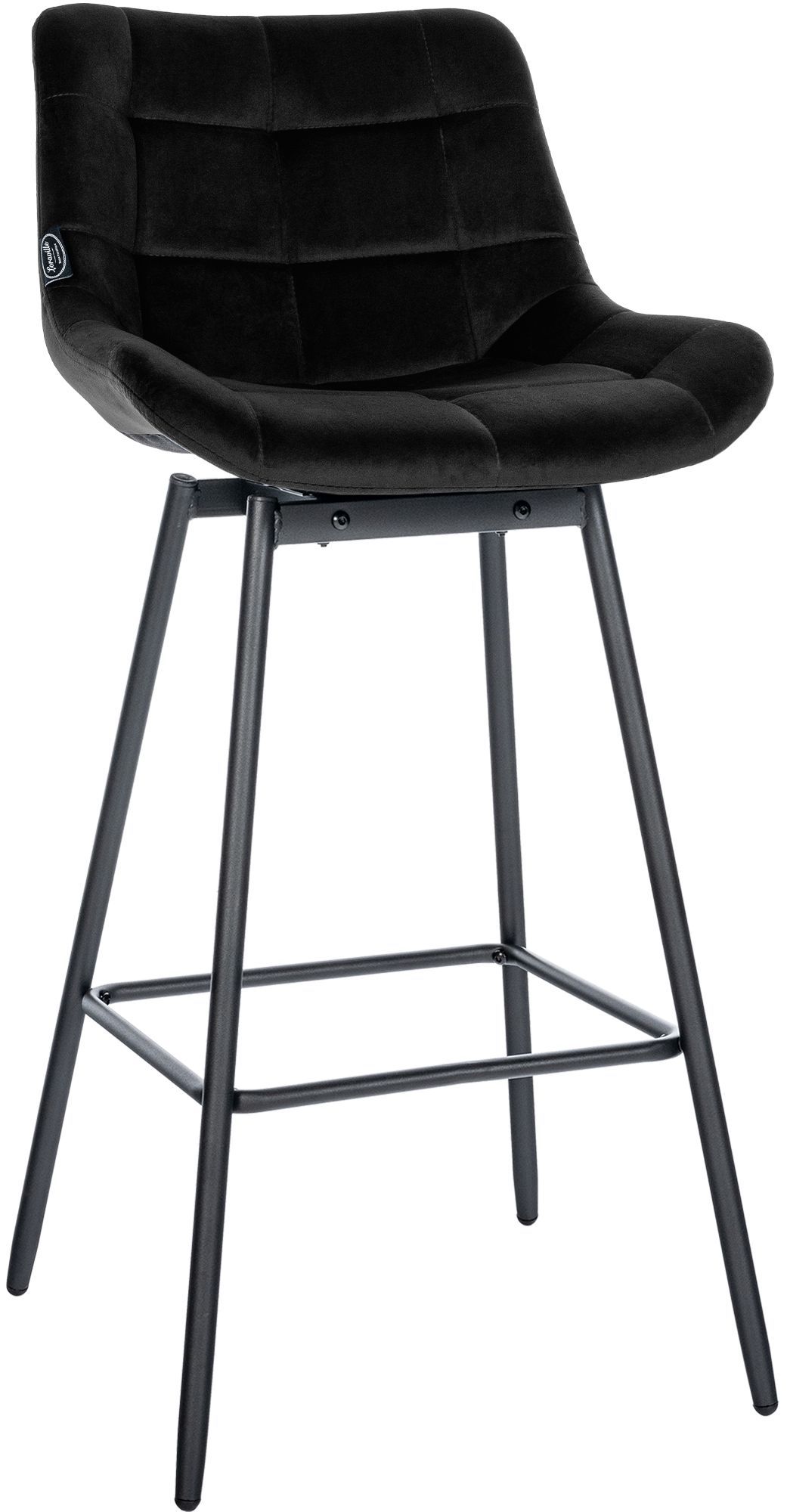 Taburete de Bar Weston Giratorio 180 grados | Taburete Alto con Respaldo y Asiento Acolchado