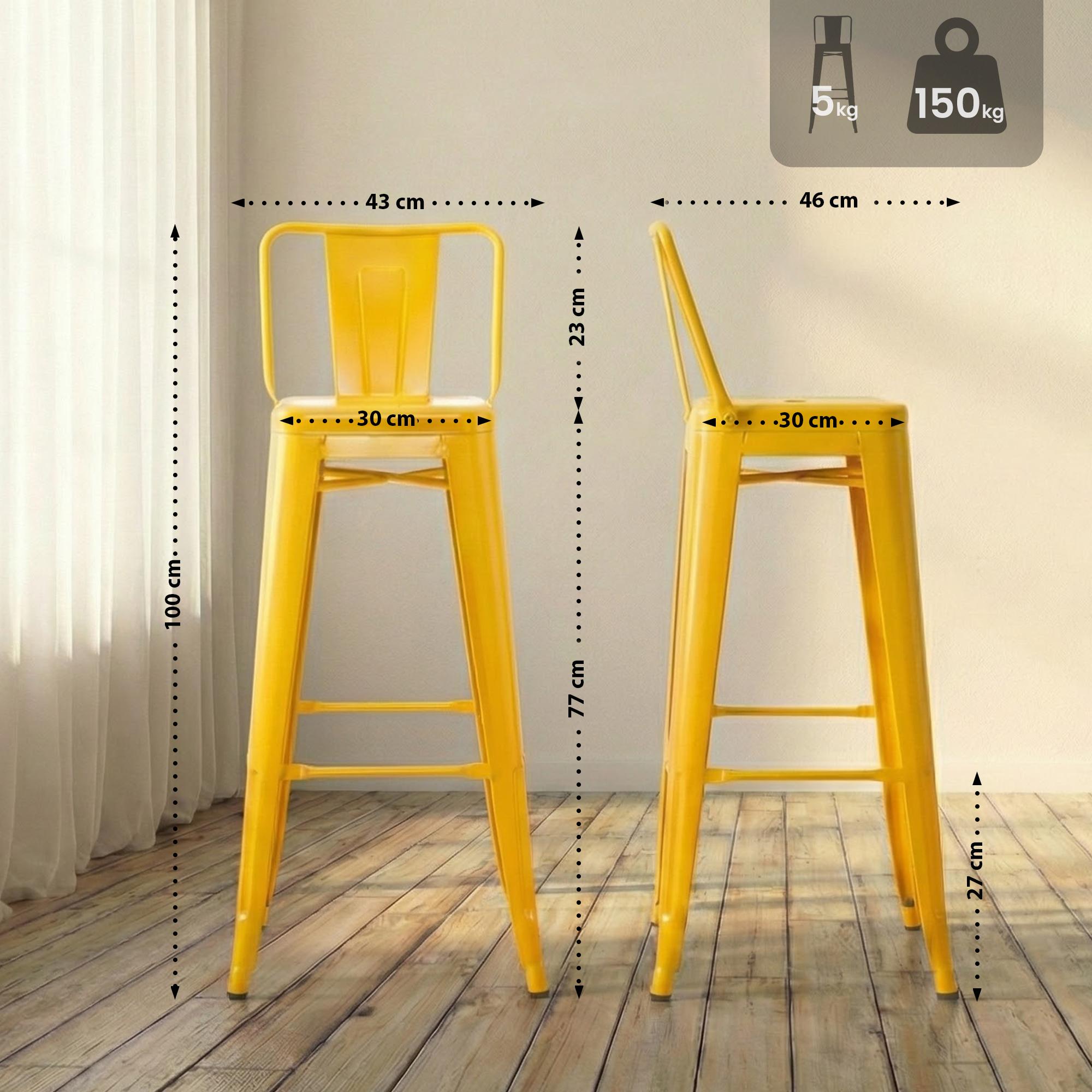Juego de 4 taburetes de bar Mason