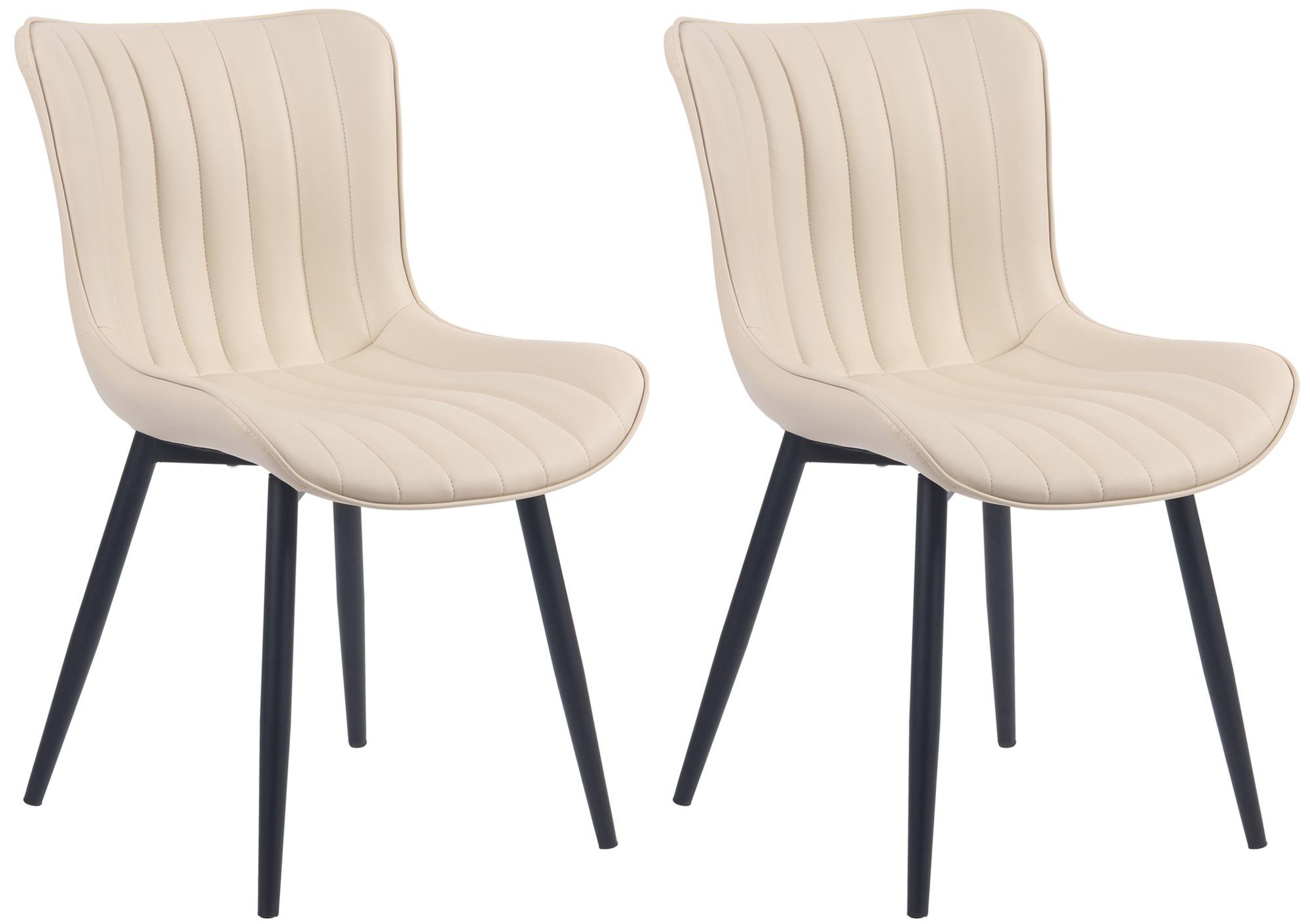 Set De 2 Sillas de comedor Largo en terciopelo o polipiel