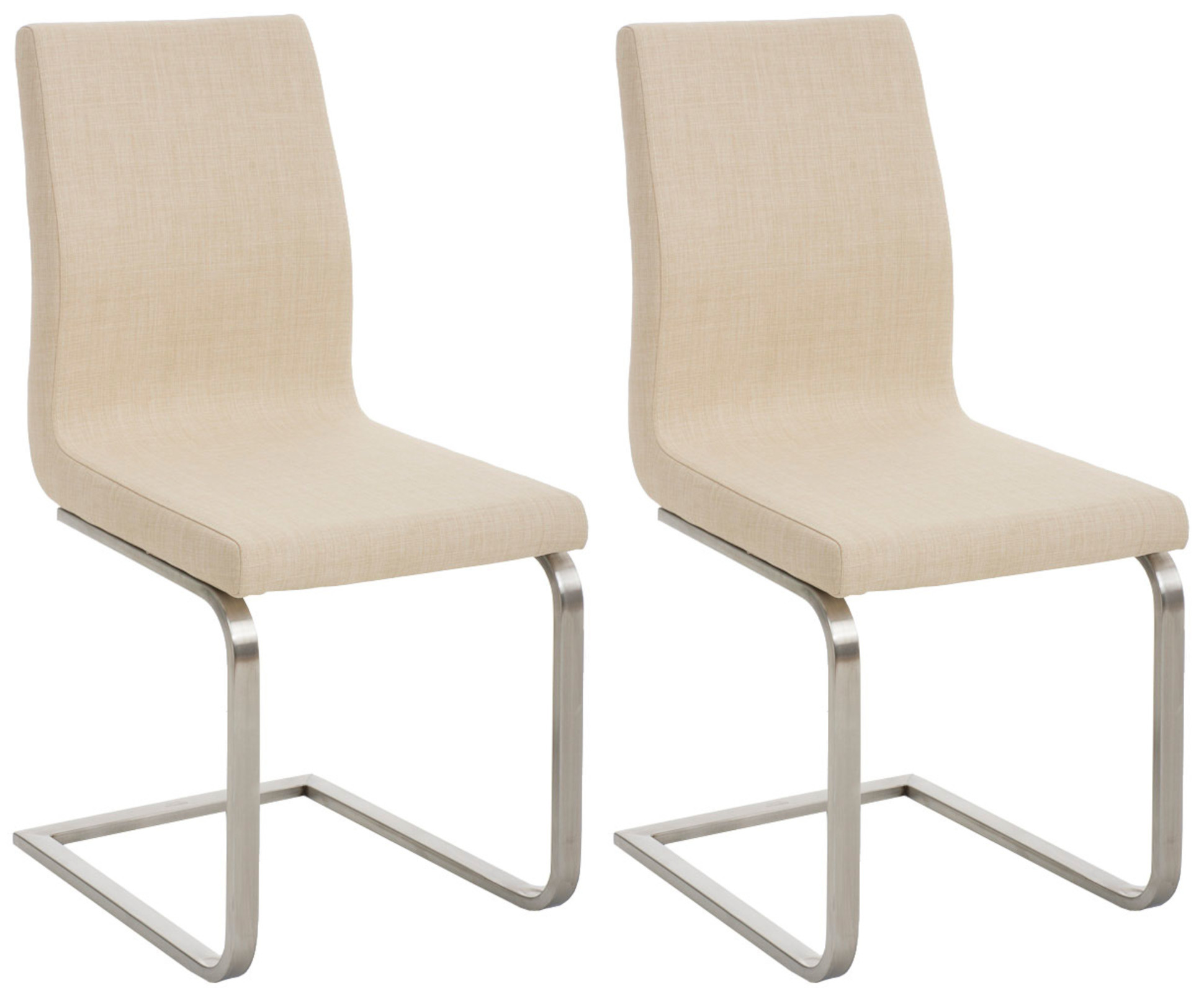 Juego de 2 sillas de comedor Belfort tapizadas en tela