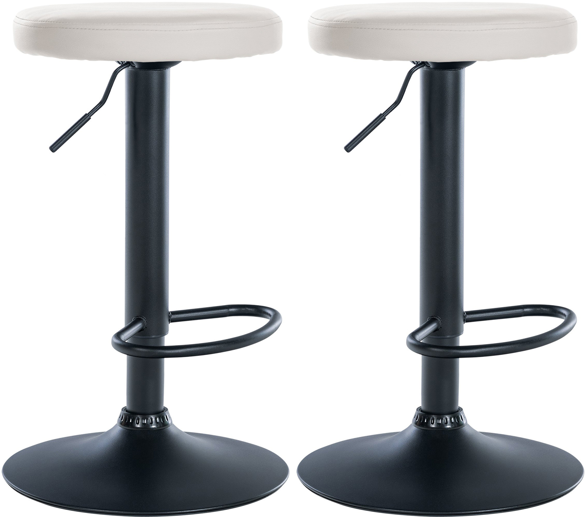 Set de 2 taburetes de bar Ponte en polipiel