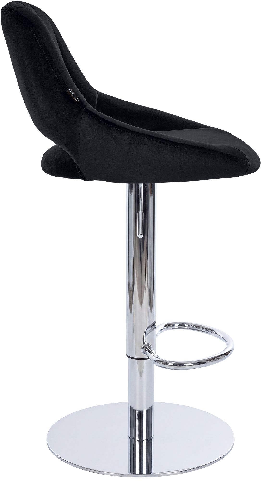 Taburete de bar Milet con estructura resistente cromada