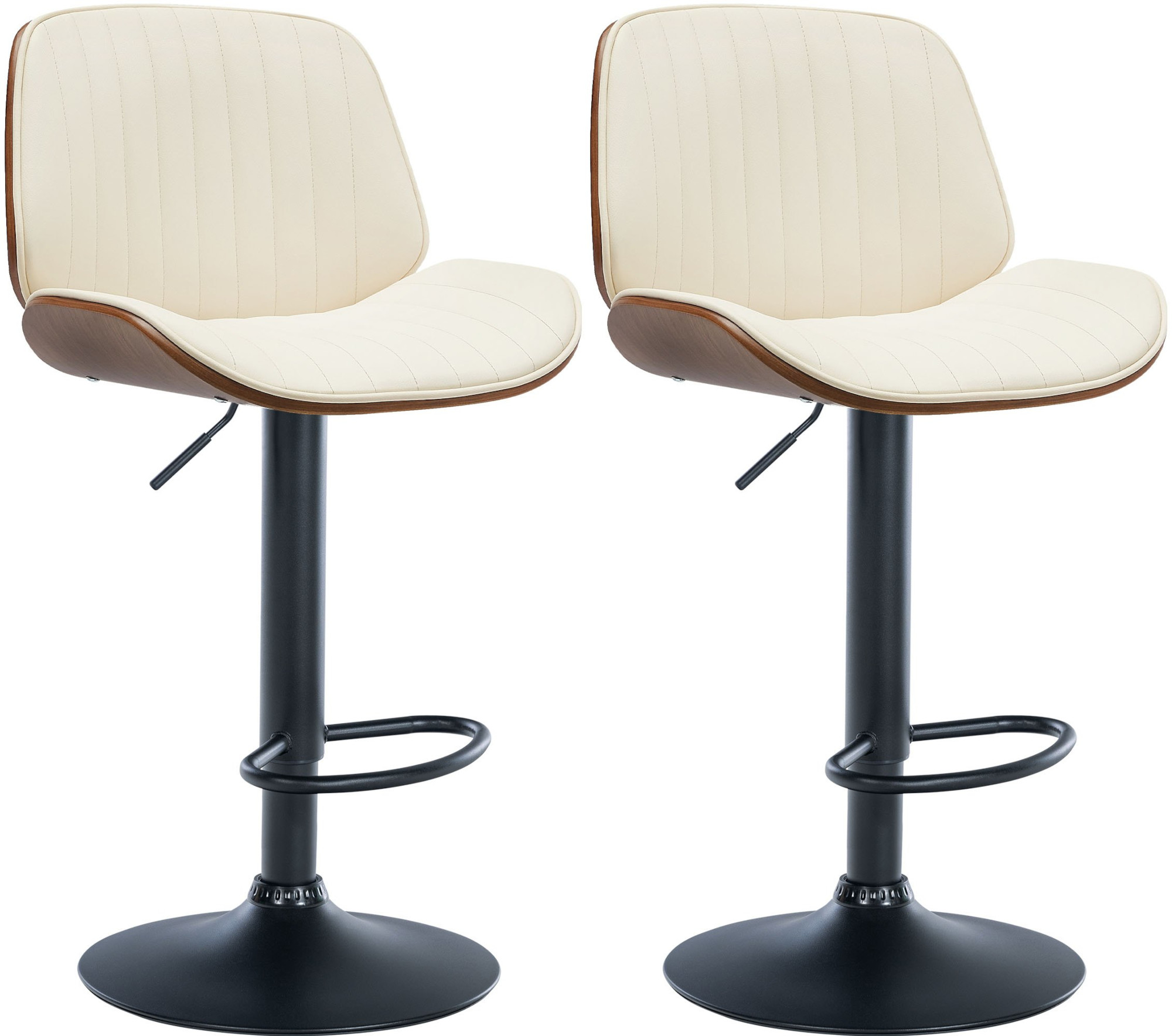 Set de 2 Taburetes de bar Nova en polipiel