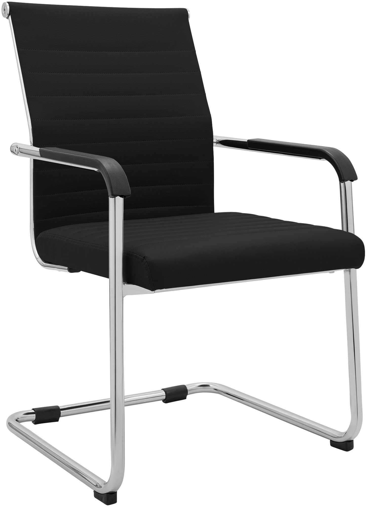 Silla cantilever Hakon en imitación de cuero elegante y cómoda para tu comedor o oficina