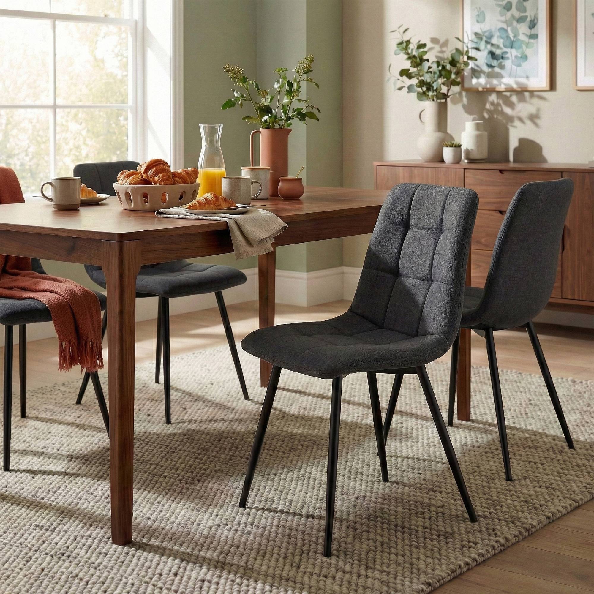Silla de comedor Antibes de tela