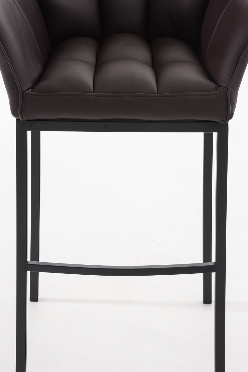 Taburete de bar Damaso cuero sintético con base de cuatro patas