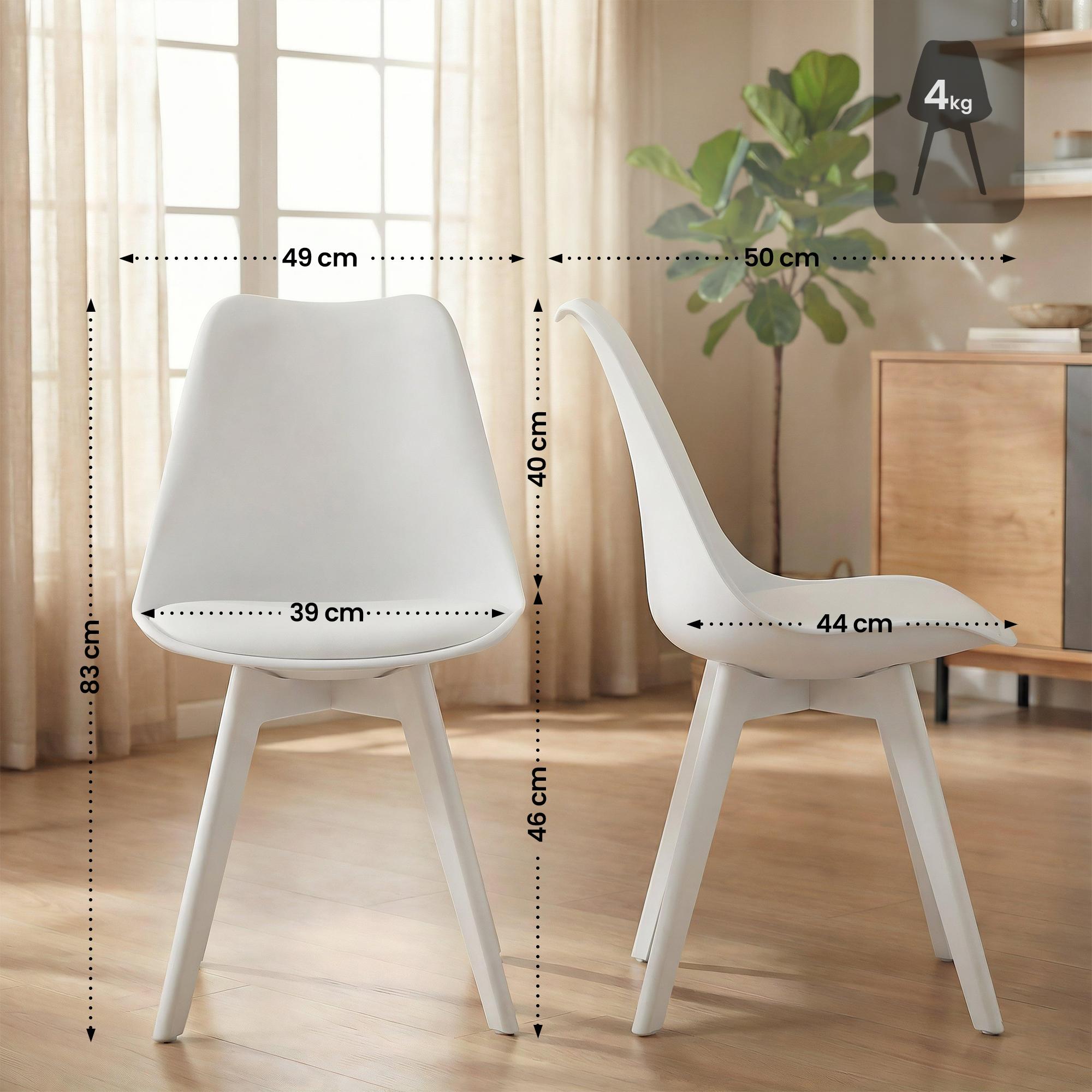 Silla de comedor Linares elegante, cómoda y fácil de limpiar Ideal para tu hogar