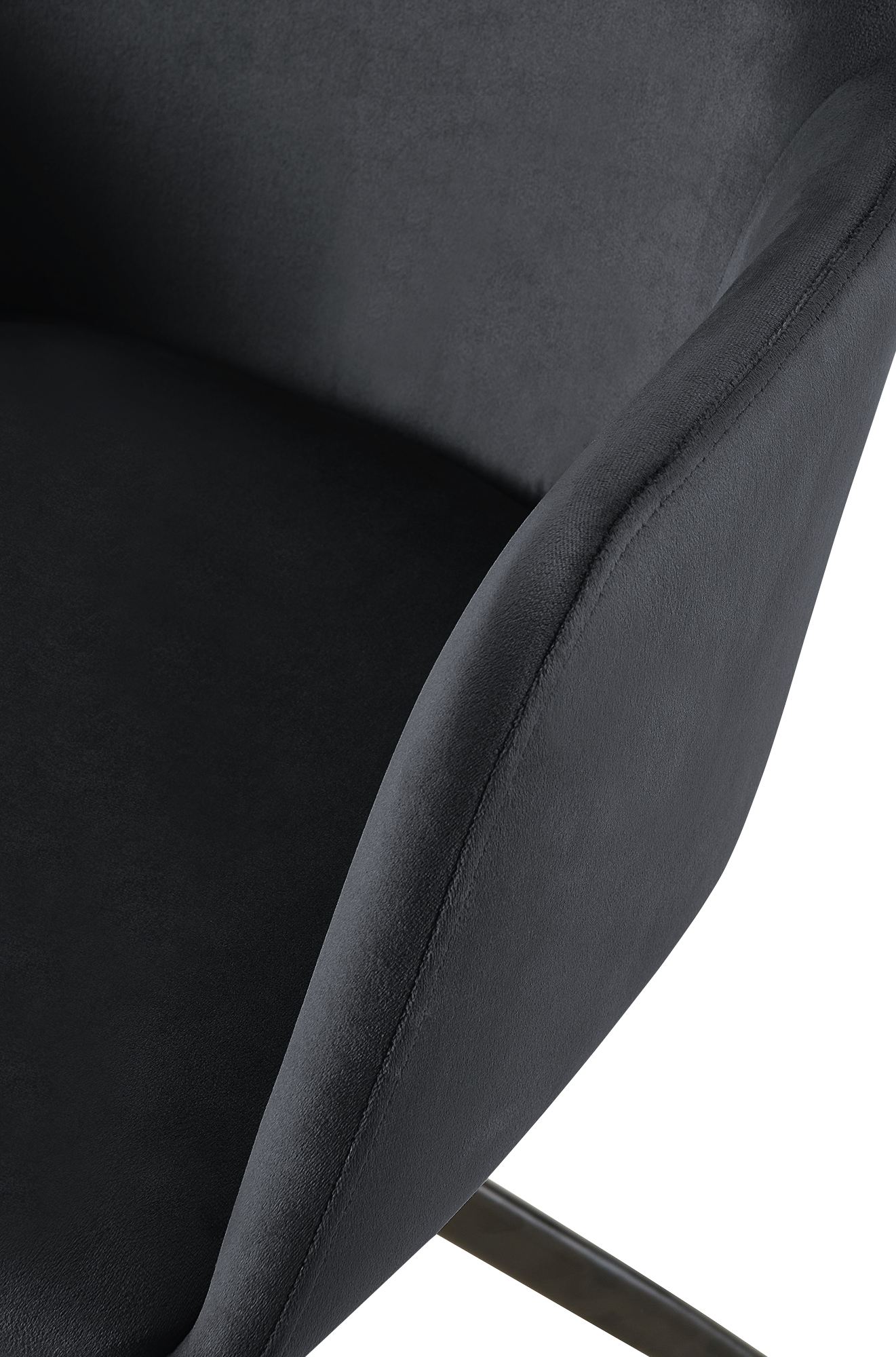 Silla de comedor Olema en terciopelo