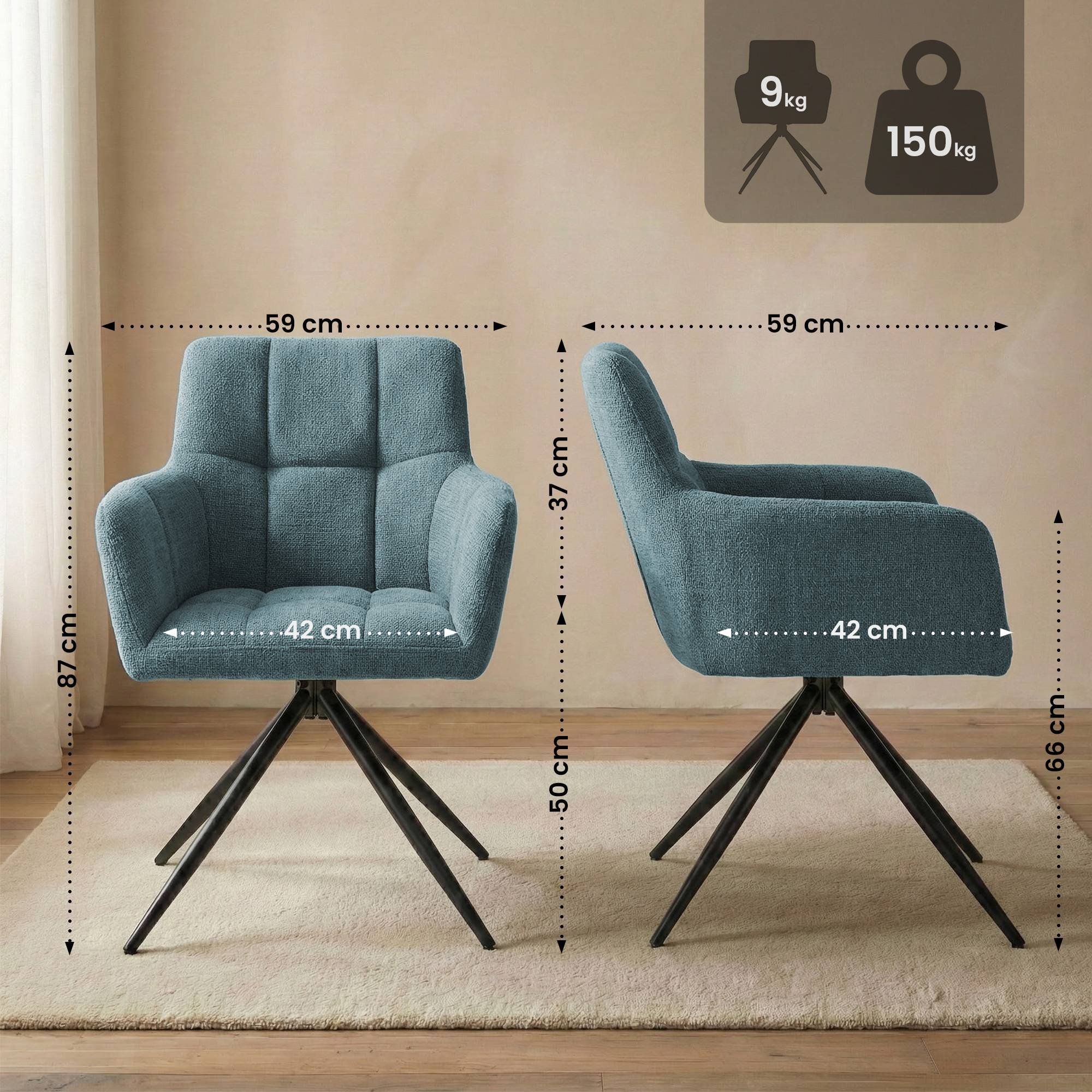 Silla de comedor Jonah Tela