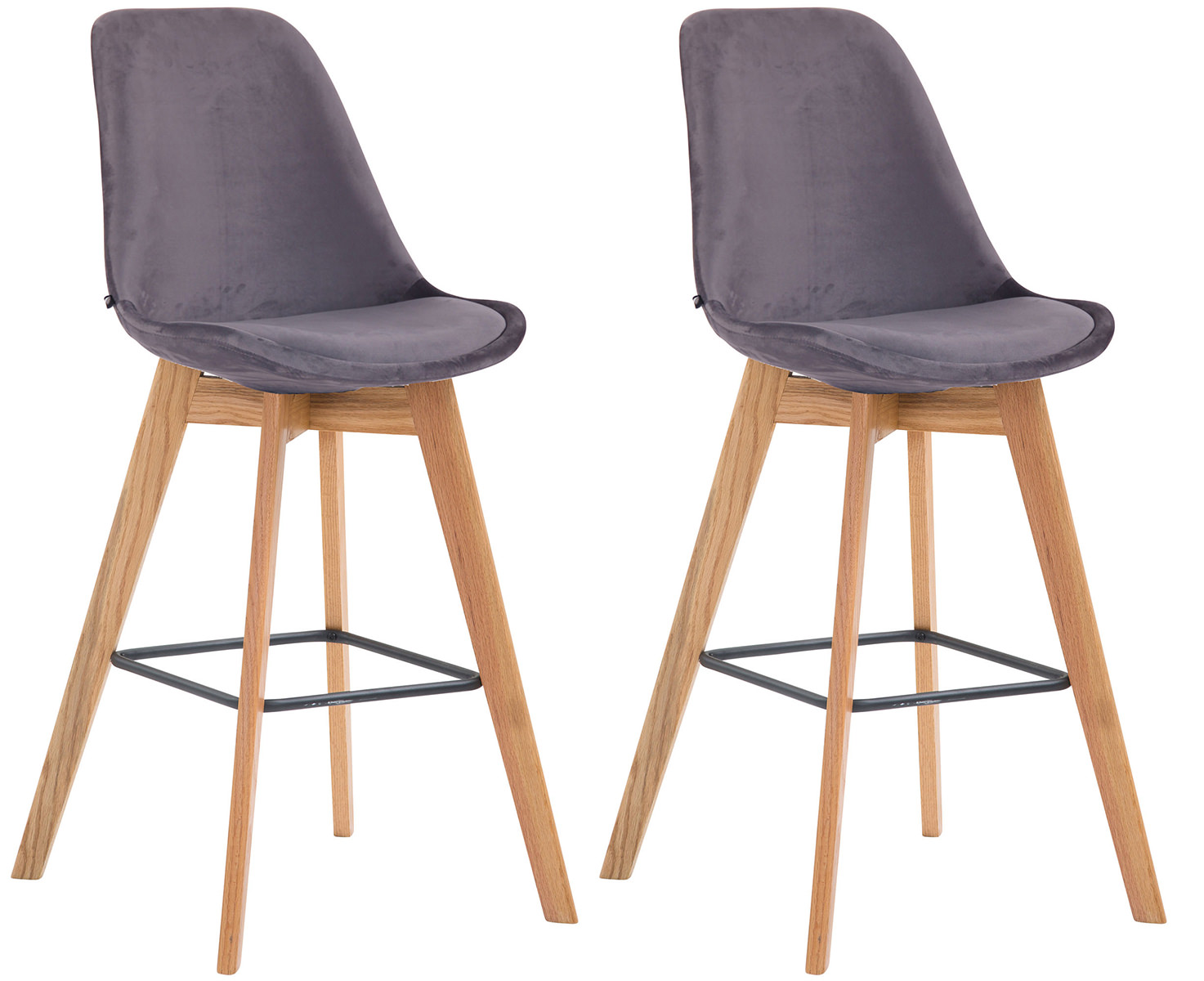 Set 2 Taburetes Metz En Terciopelo