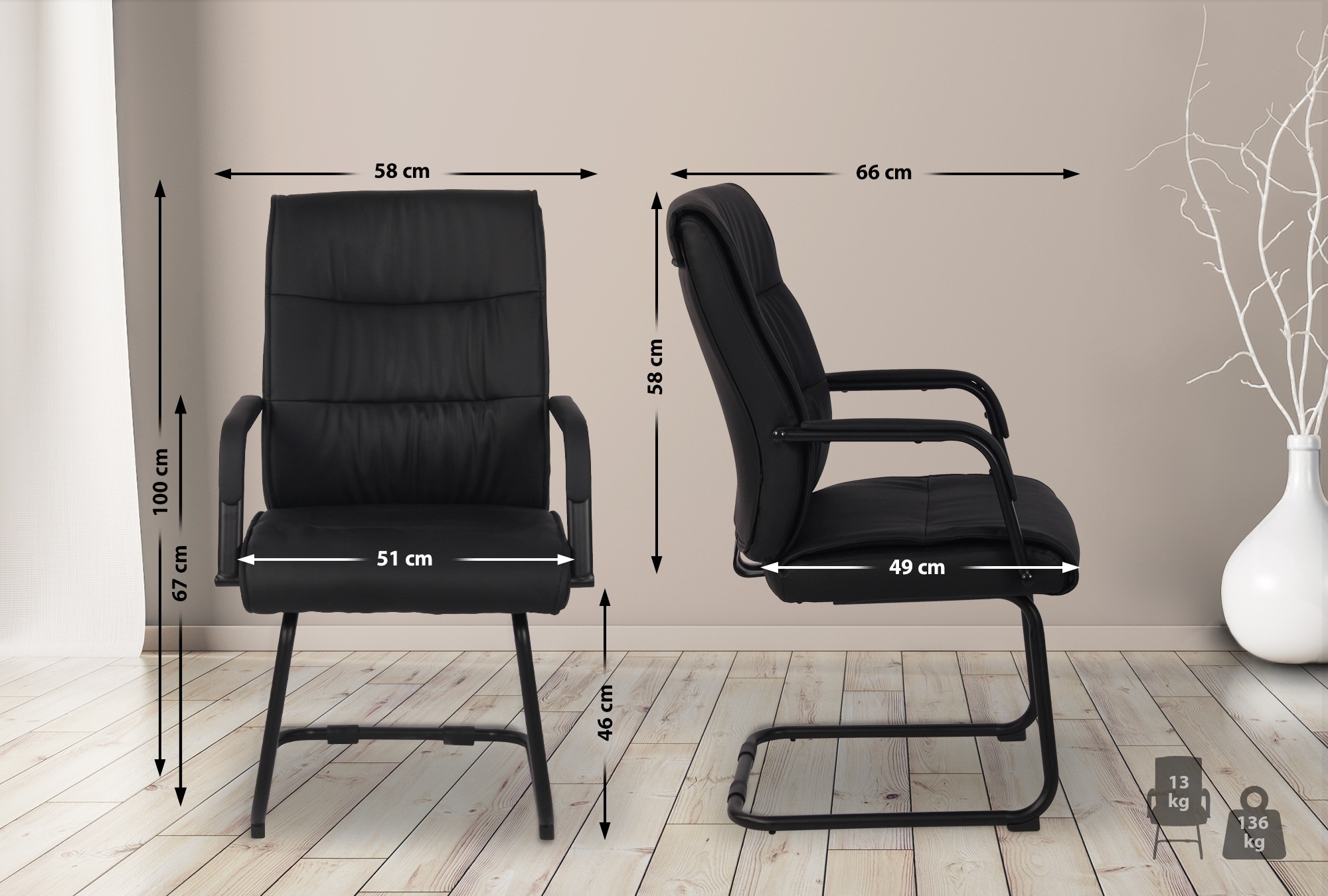 Silla Estilo Cantilever Sievert
