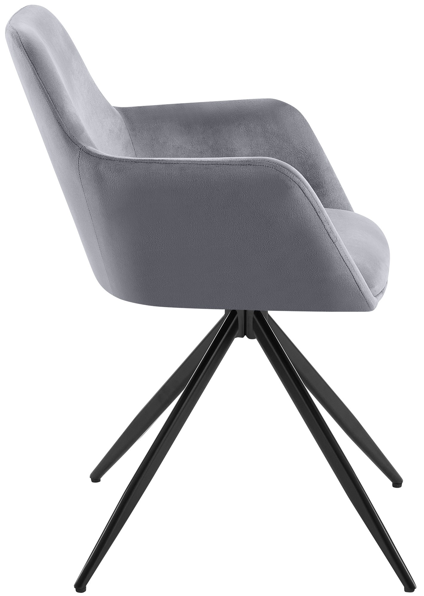 Silla de comedor Olema en terciopelo