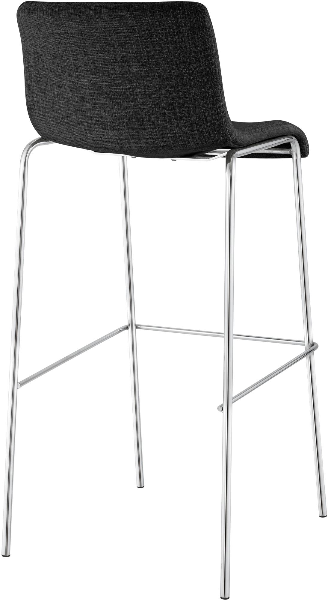 Juego de 2 taburetes de bar Hover, tela, base de cuatro patas