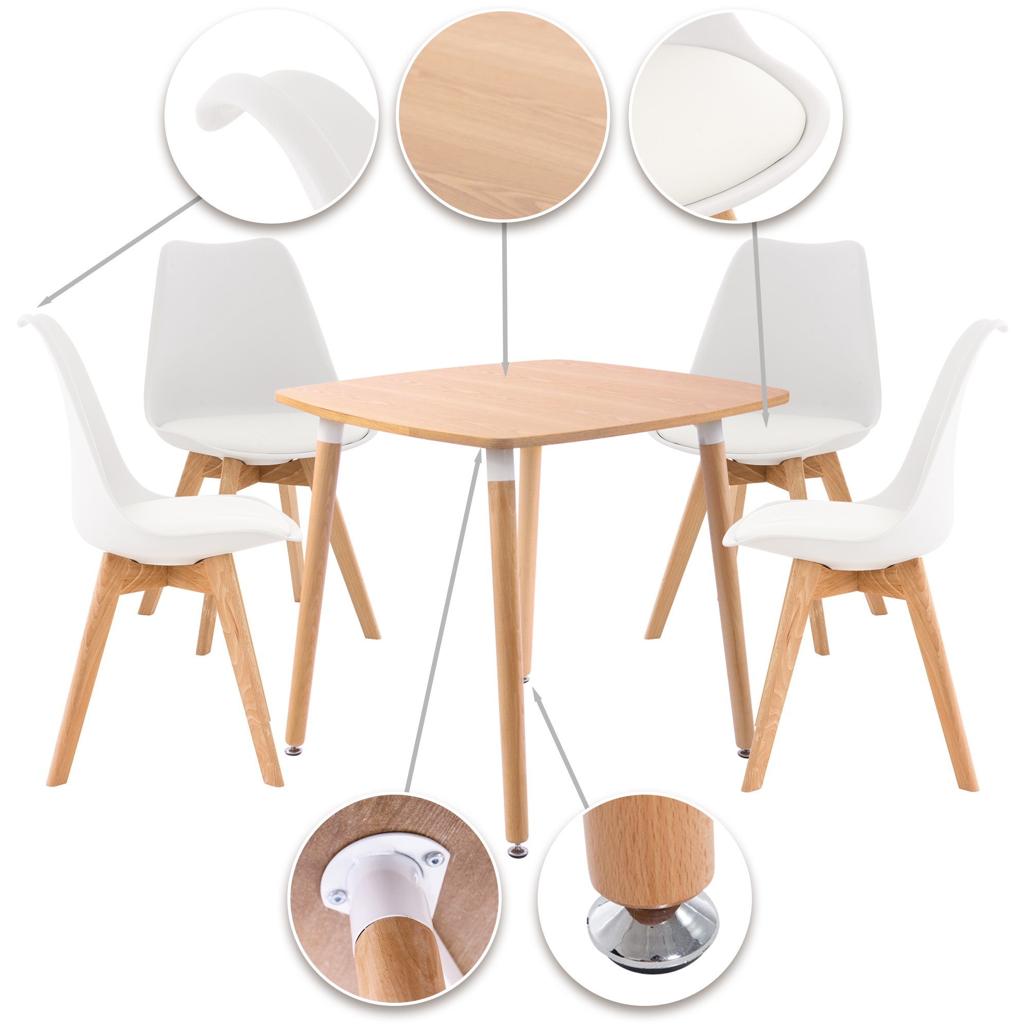 Juego de comedor Liborg para cuatro personas