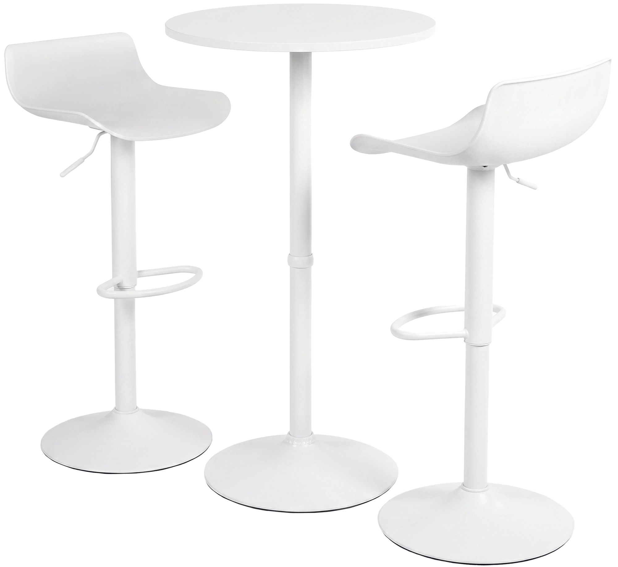 Conjunto de mesa alta de bar Fernie con dos taburetes