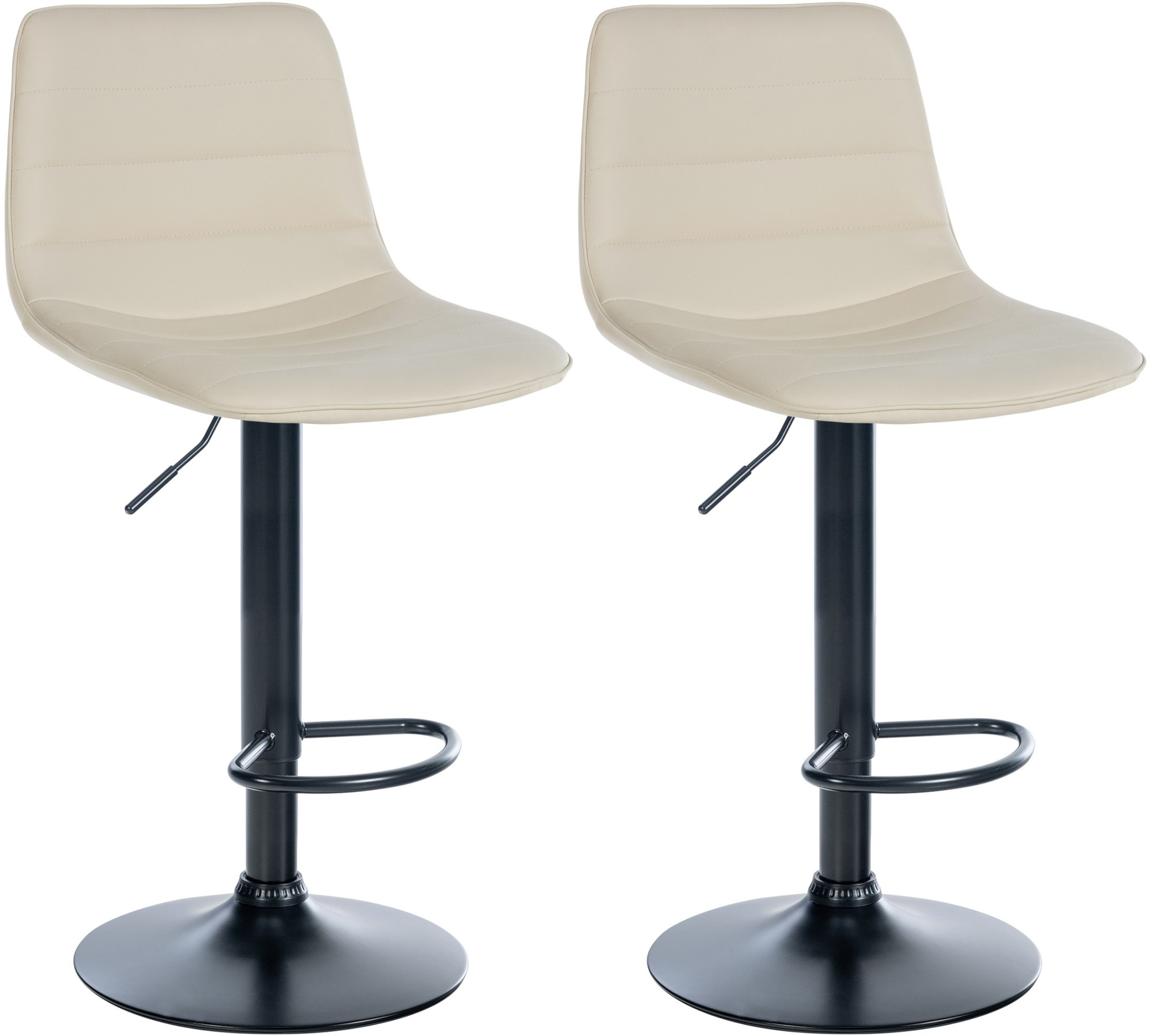 Set de 2 Taburetes de bar Lex en piel sintética
