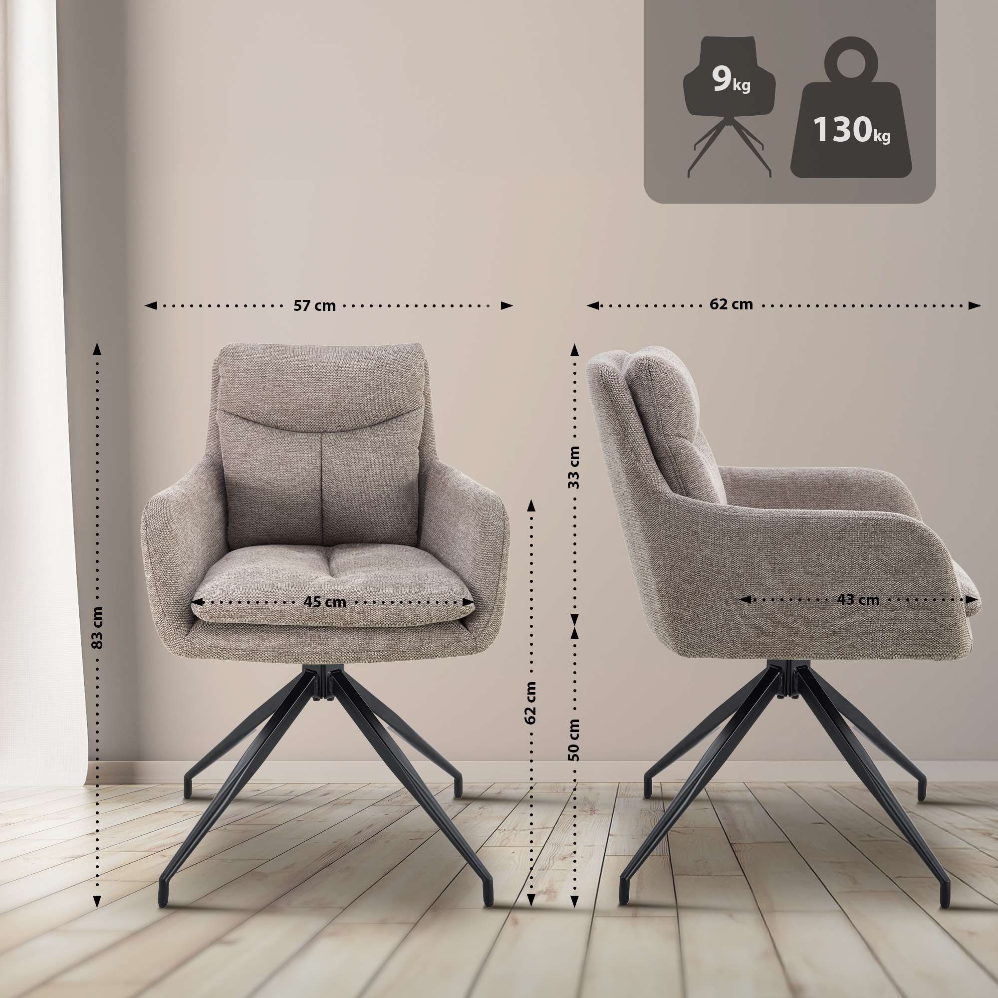 Tela para silla de comedor Somers