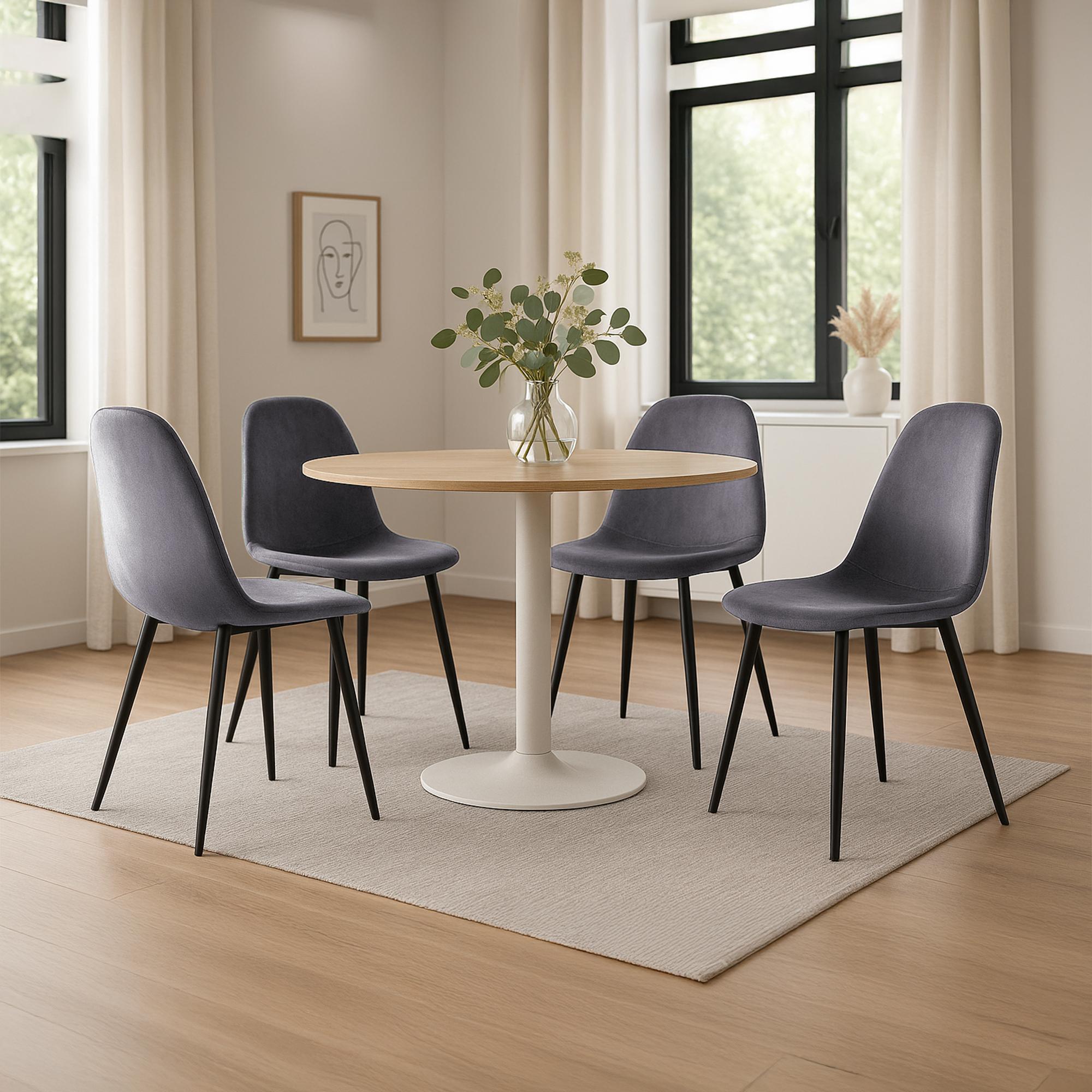 Conjunto de 4 sillas de comedor Napier