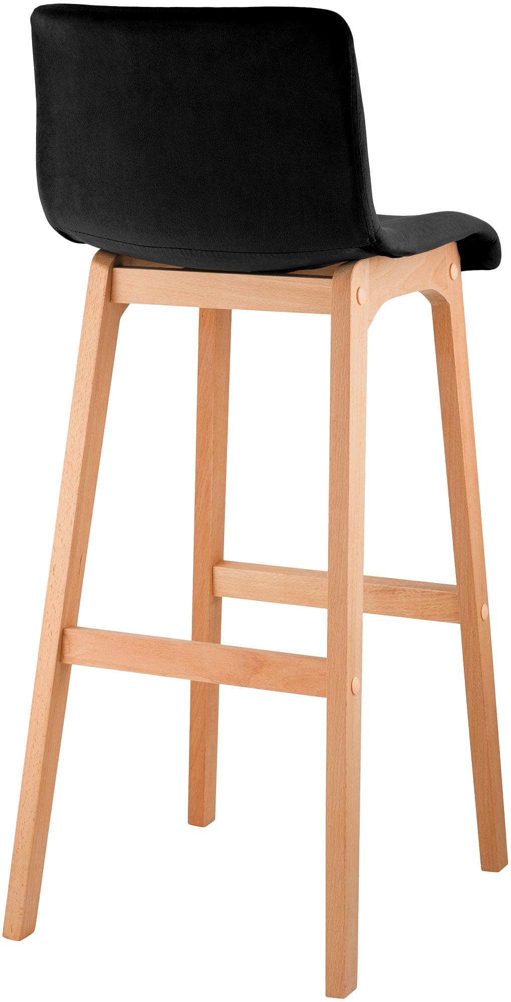 Taburete de bar Hover terciopelo estructura de cuatro patas Natura