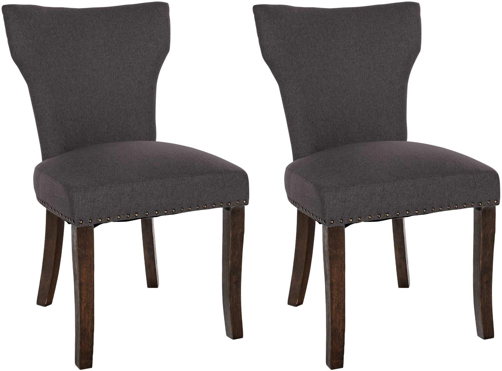 Set de 2 sillas de comedor Zadar en tela