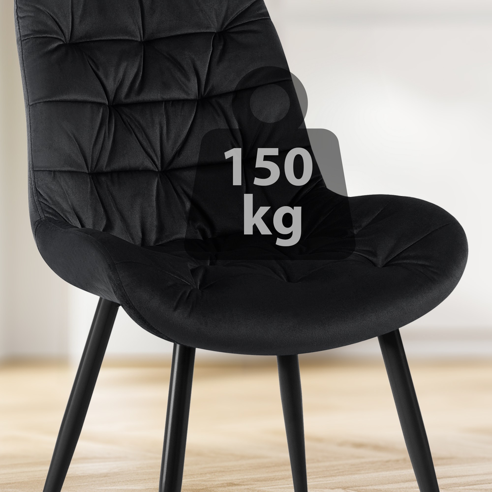 Silla de comedor de terciopelo Rossford