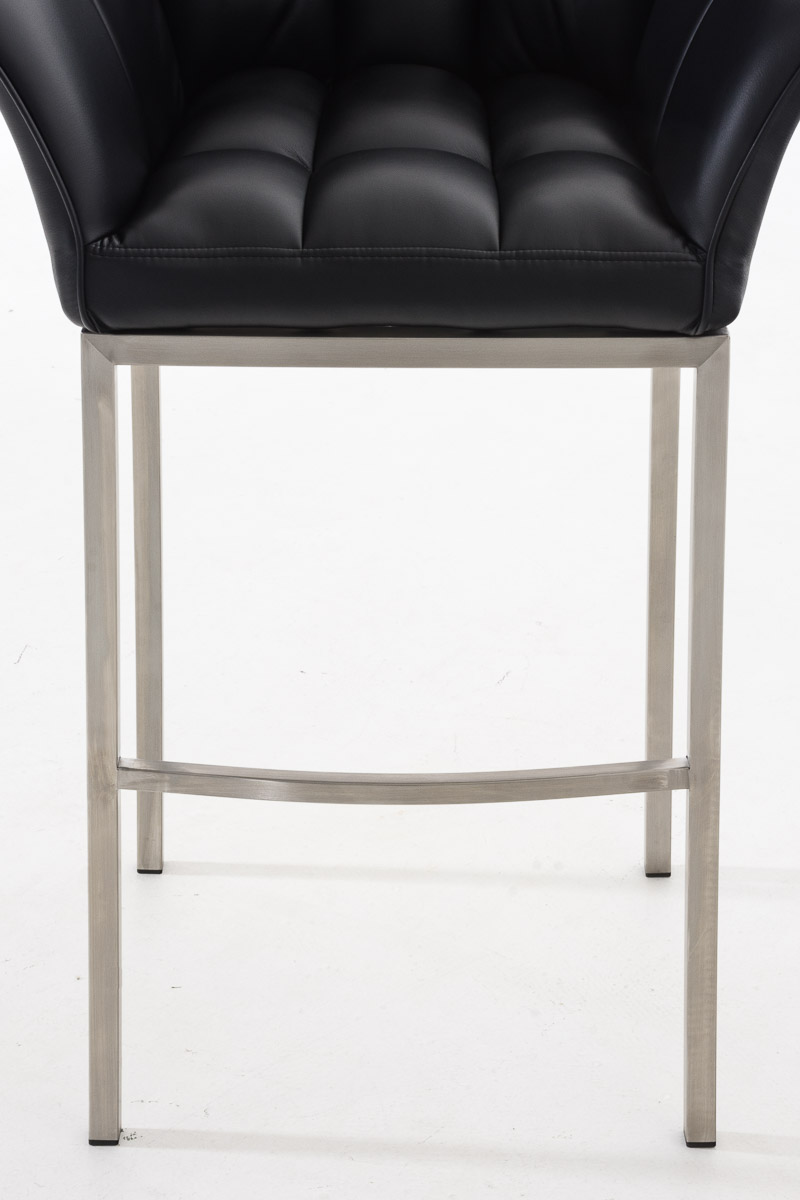 Taburete de bar Damaso cuero sintético con base de cuatro patas