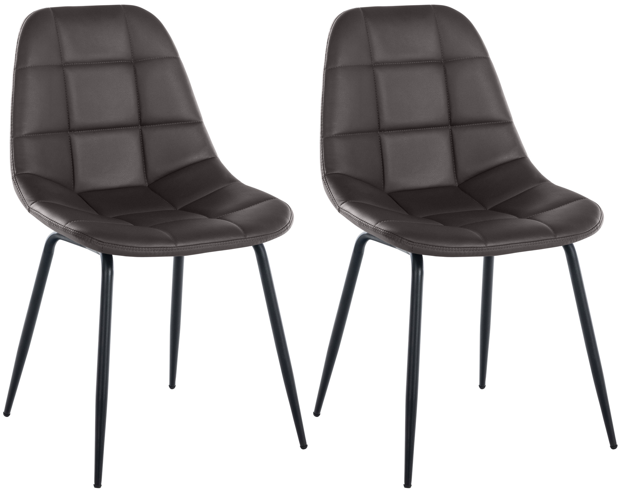 Set de 2 Sillas de comedor Tom en tela o polipiel