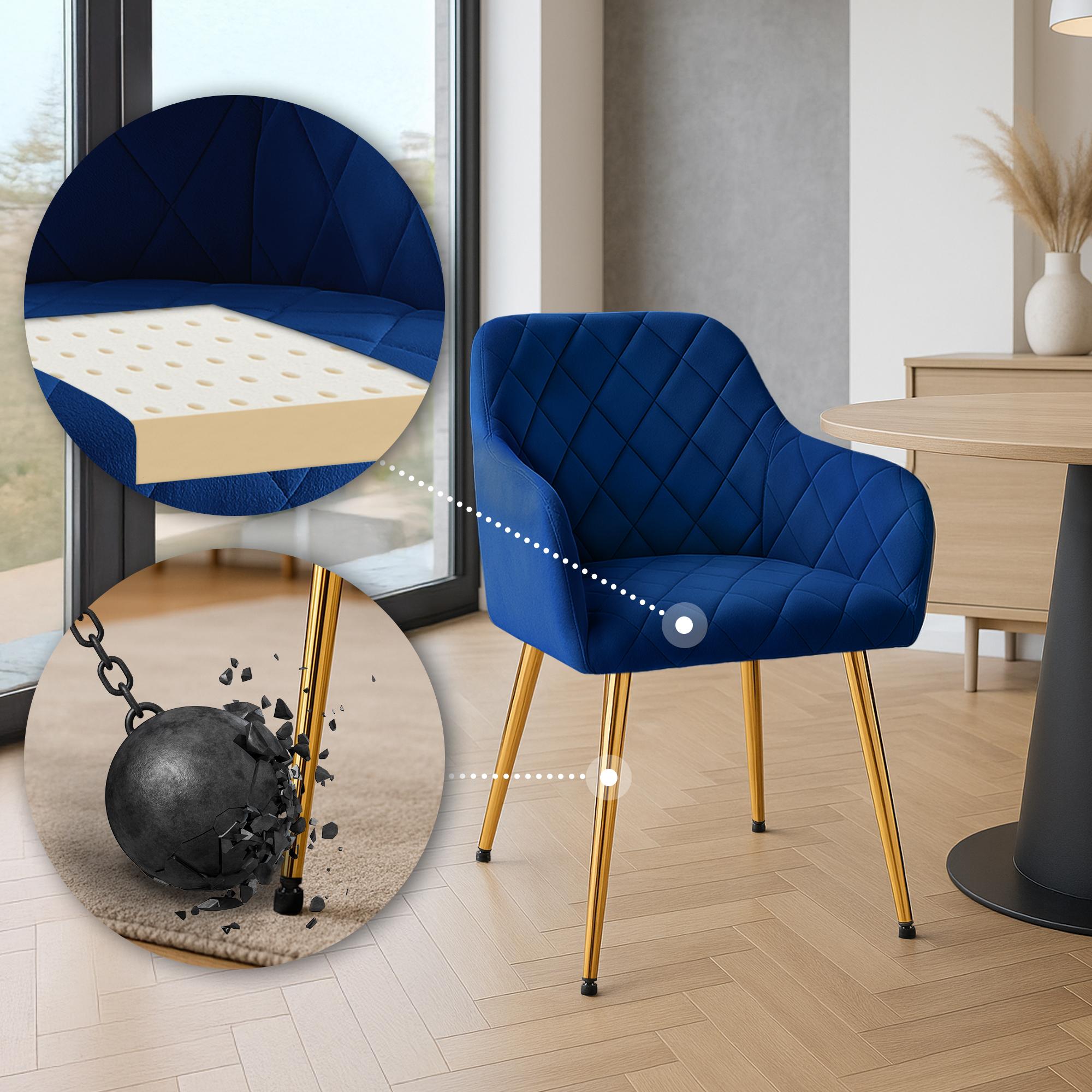 Silla de comedor Monett terciopelo