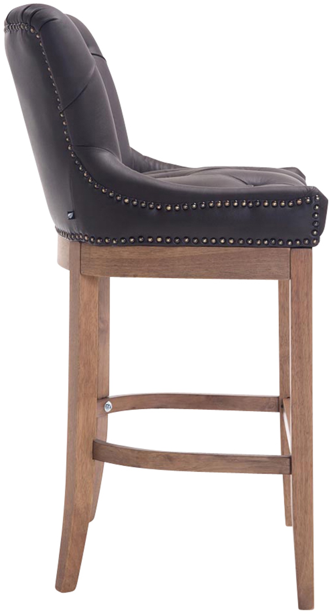 Taburete Lakewood Cuero Aútentico & Madera Clara
