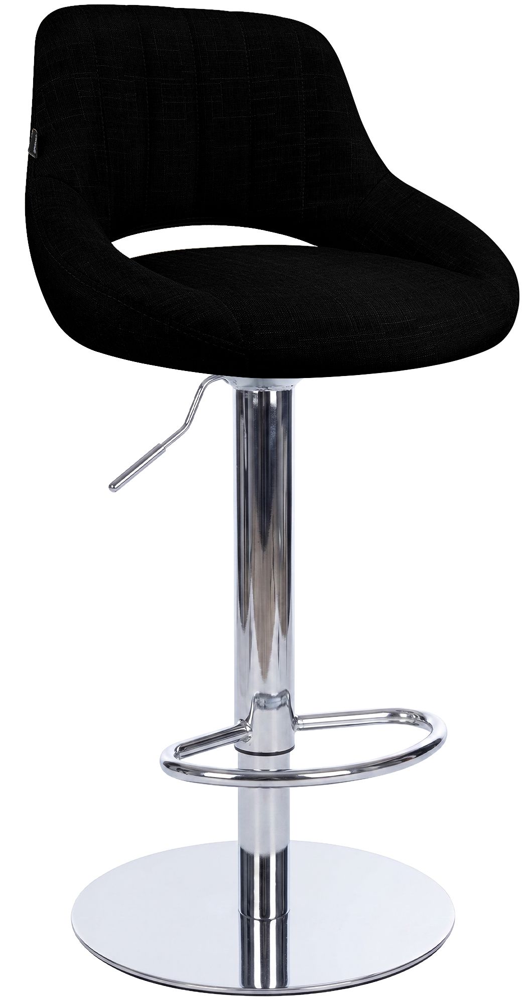 Taburete de bar Milet con estructura resistente cromada