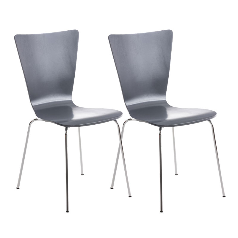 Set 2x Sillas de Visita Aaron Gris