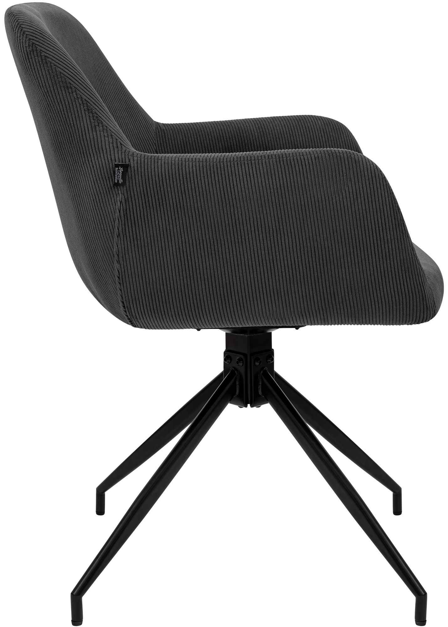 Silla de comedor Merlinda de pana