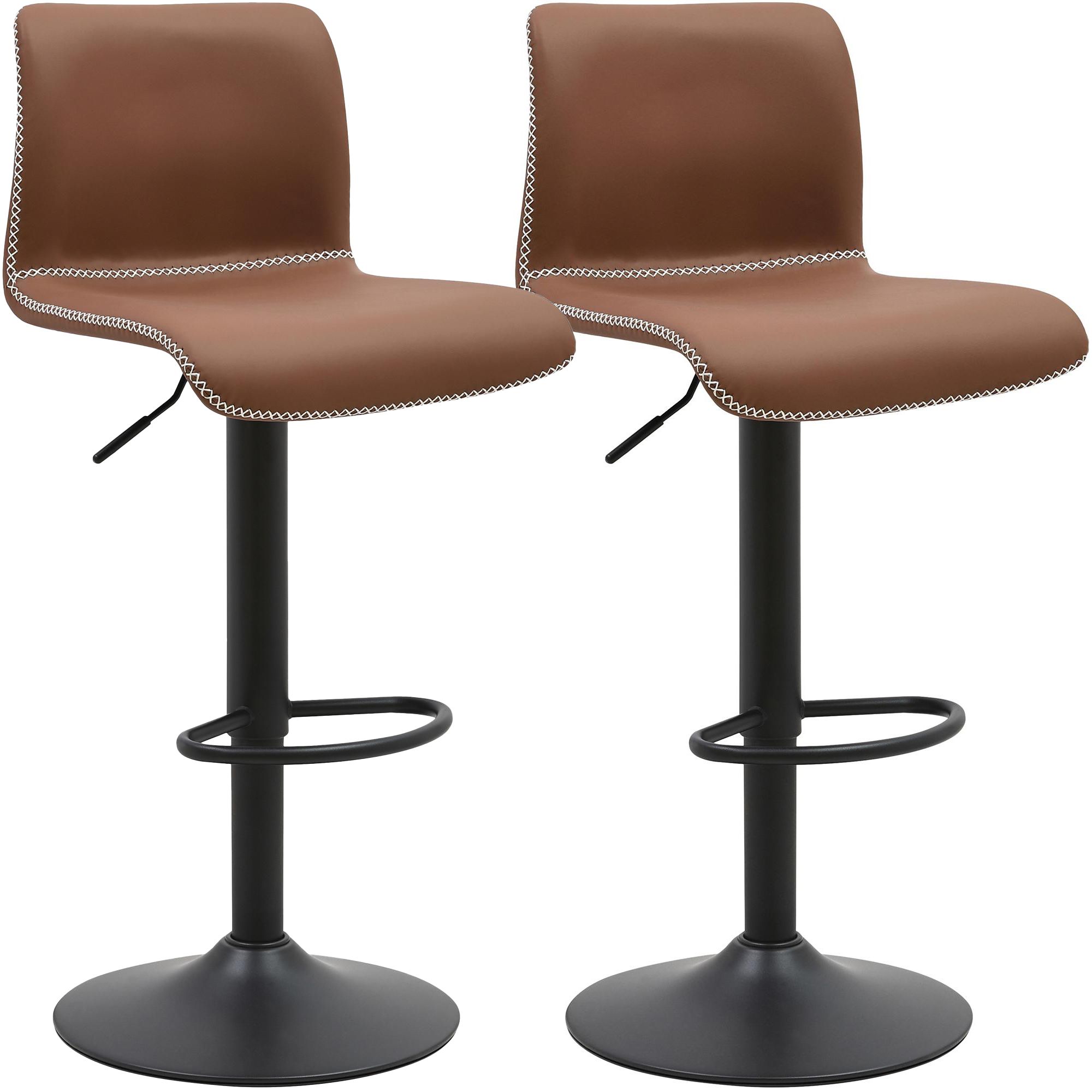 Set de 2 Taburetes de Bar Henchy de Cuero Sintético