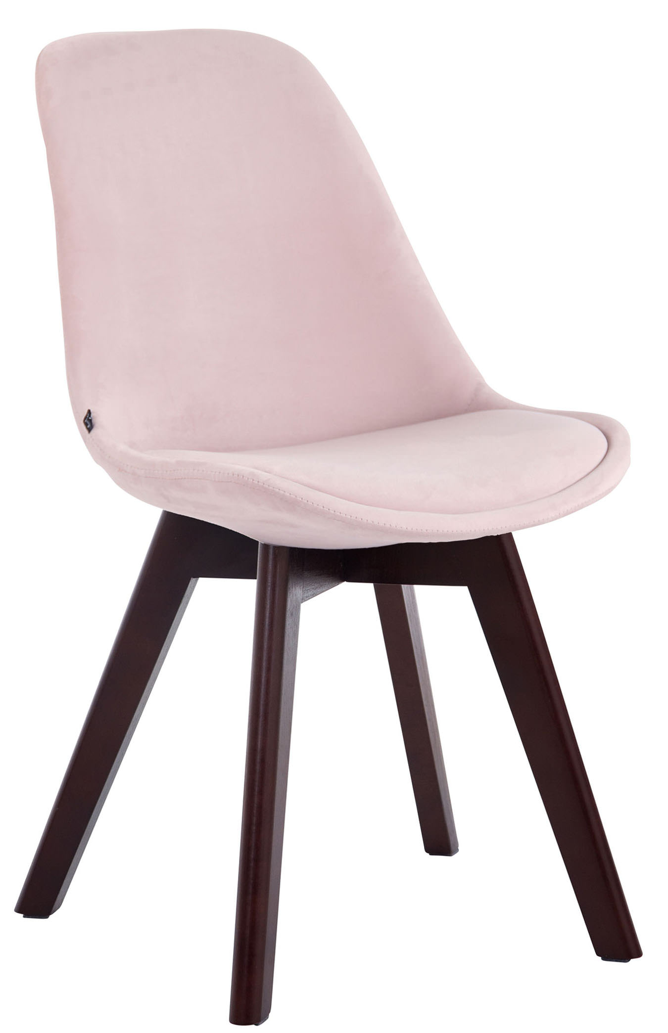 Set de 4 sillas de comedor Borneo tapizadas en terciopelo