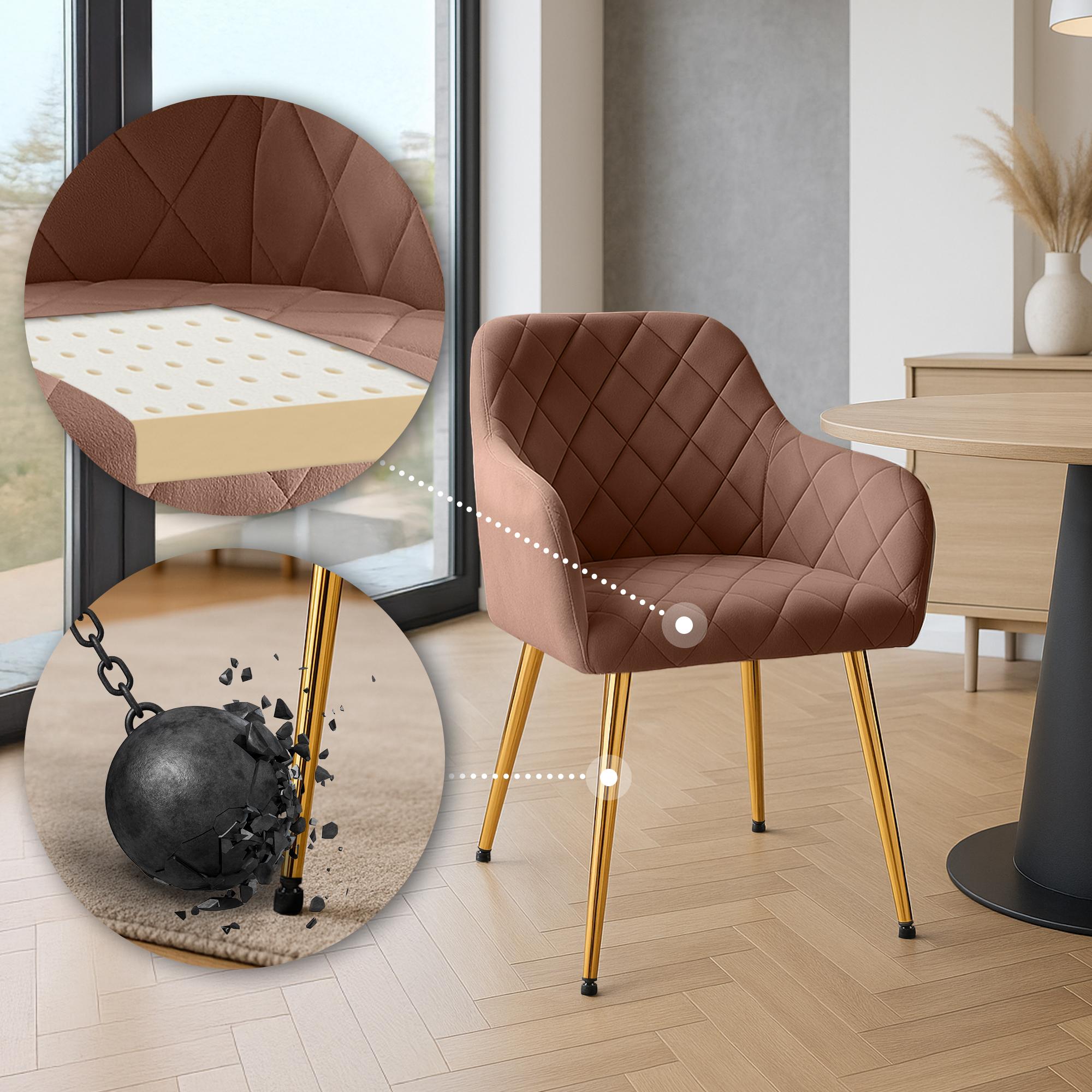 Silla de comedor Monett terciopelo