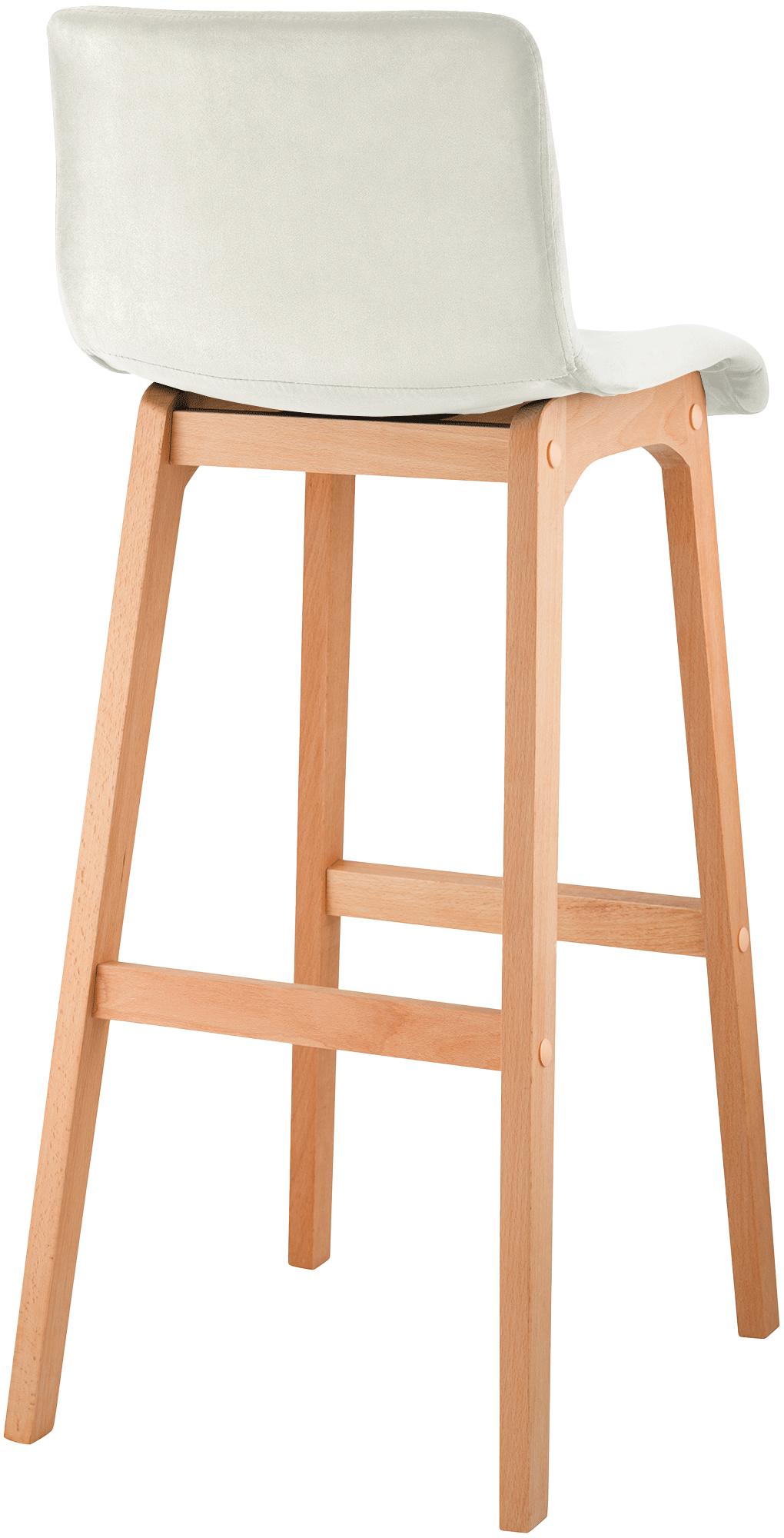 Taburete de bar Hover terciopelo estructura de cuatro patas Natura