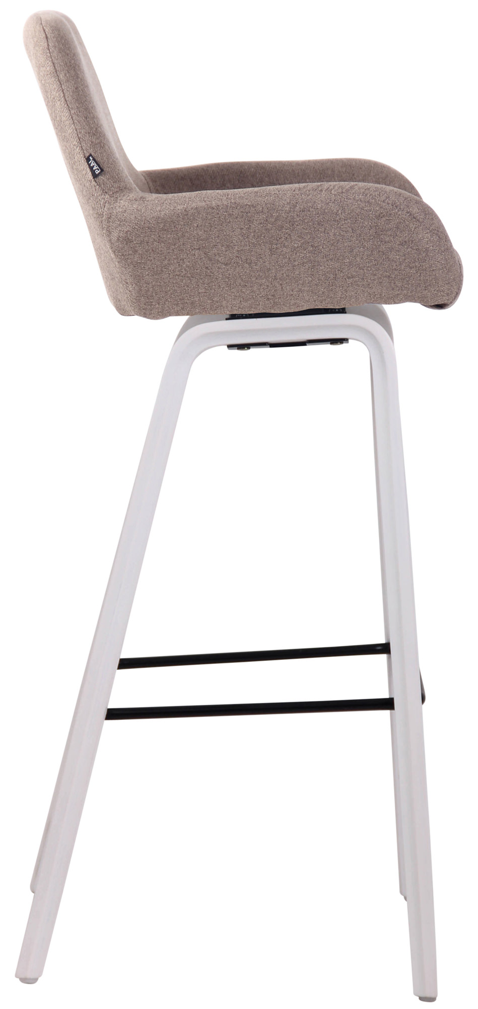 Taburete de bar Newnan de 4 patas con estructura de tela