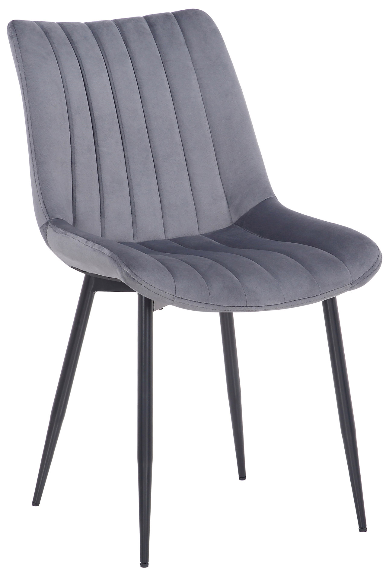 Set de 2 Sillas de comedor Rahden en terciopelo