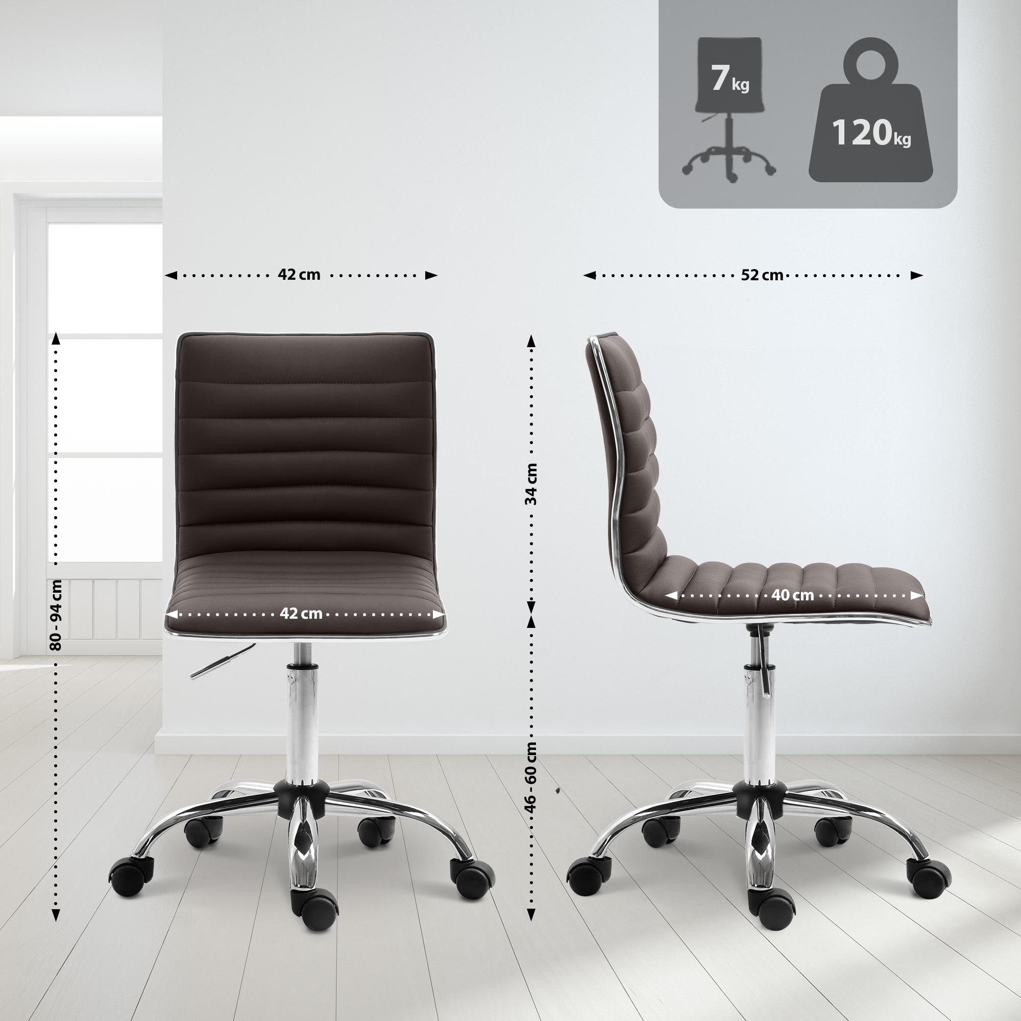 Taburete de trabajo Alamosa de cuero sintético